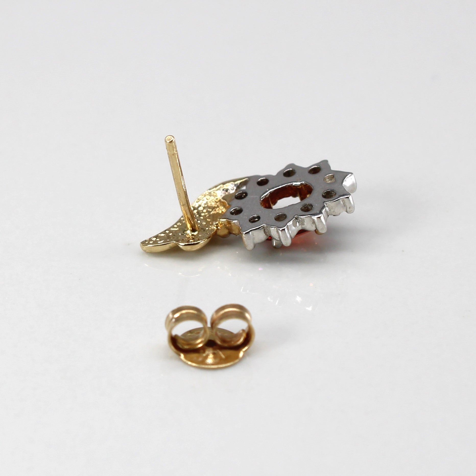 Garnet & Diamond Earrings | 0.50ctw | 0.07ctw |