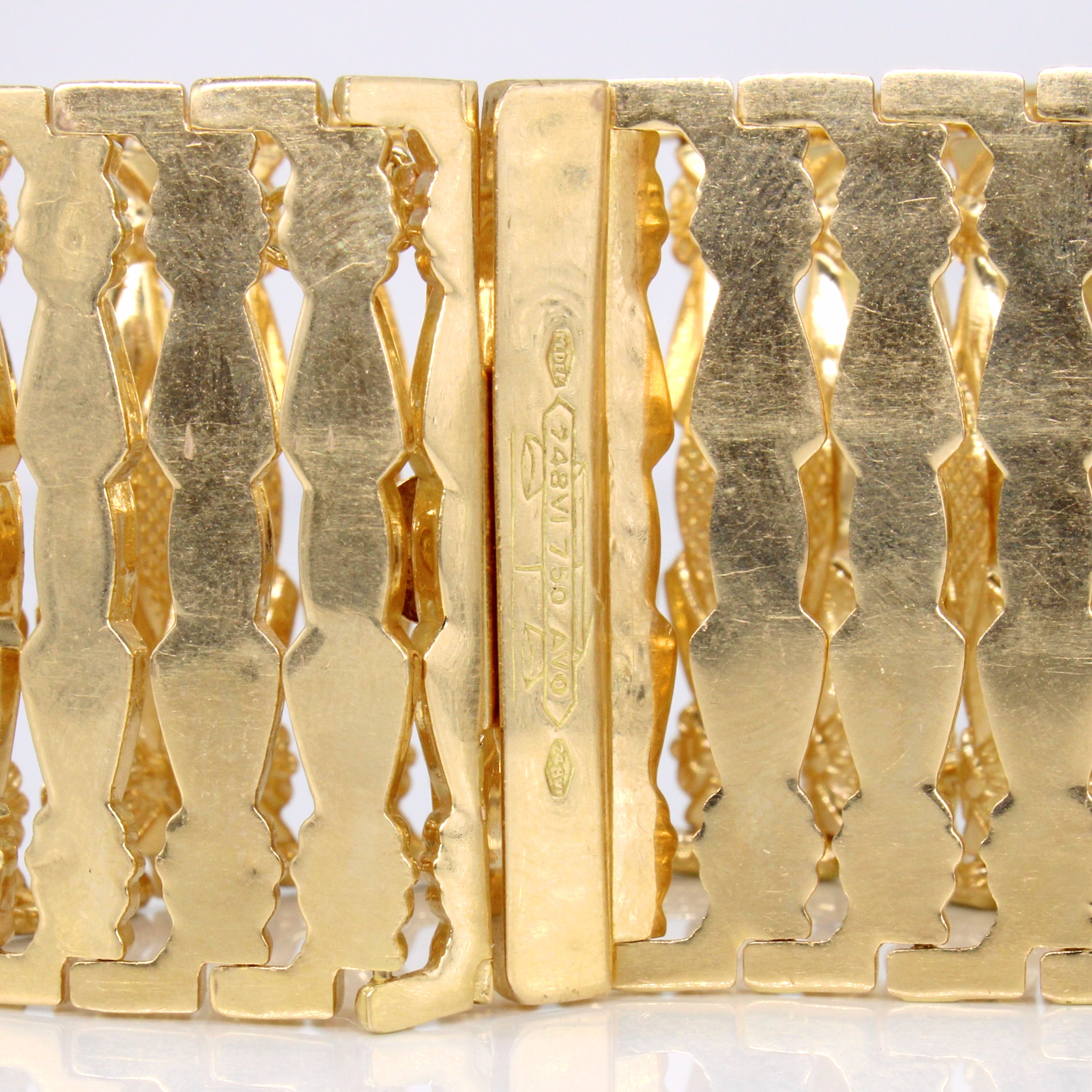 Bracelet vintage italien en or jaune 18 carats | 7,5" |