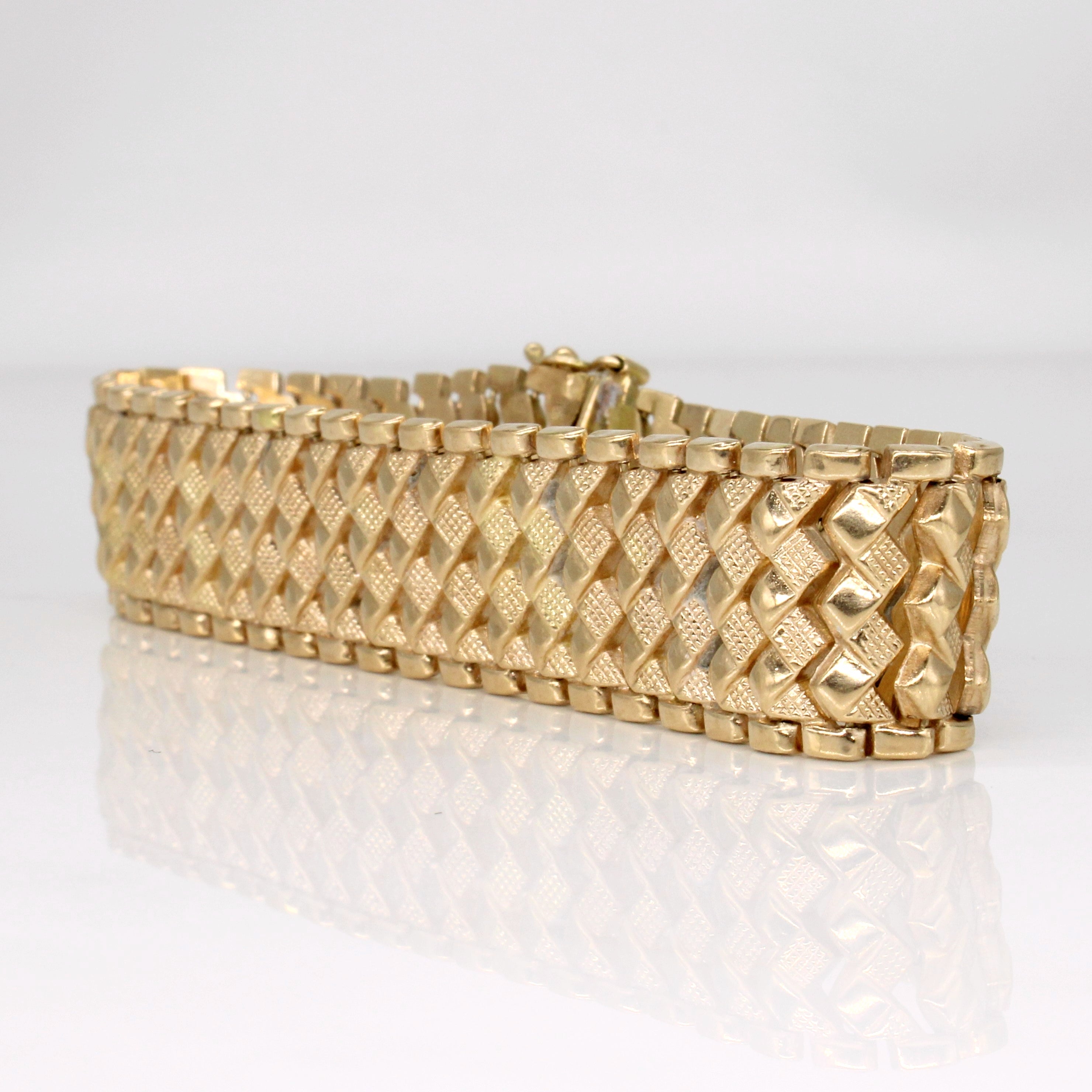 Vintage Italian 14k Yellow Gold Bracelet | 8.25" |