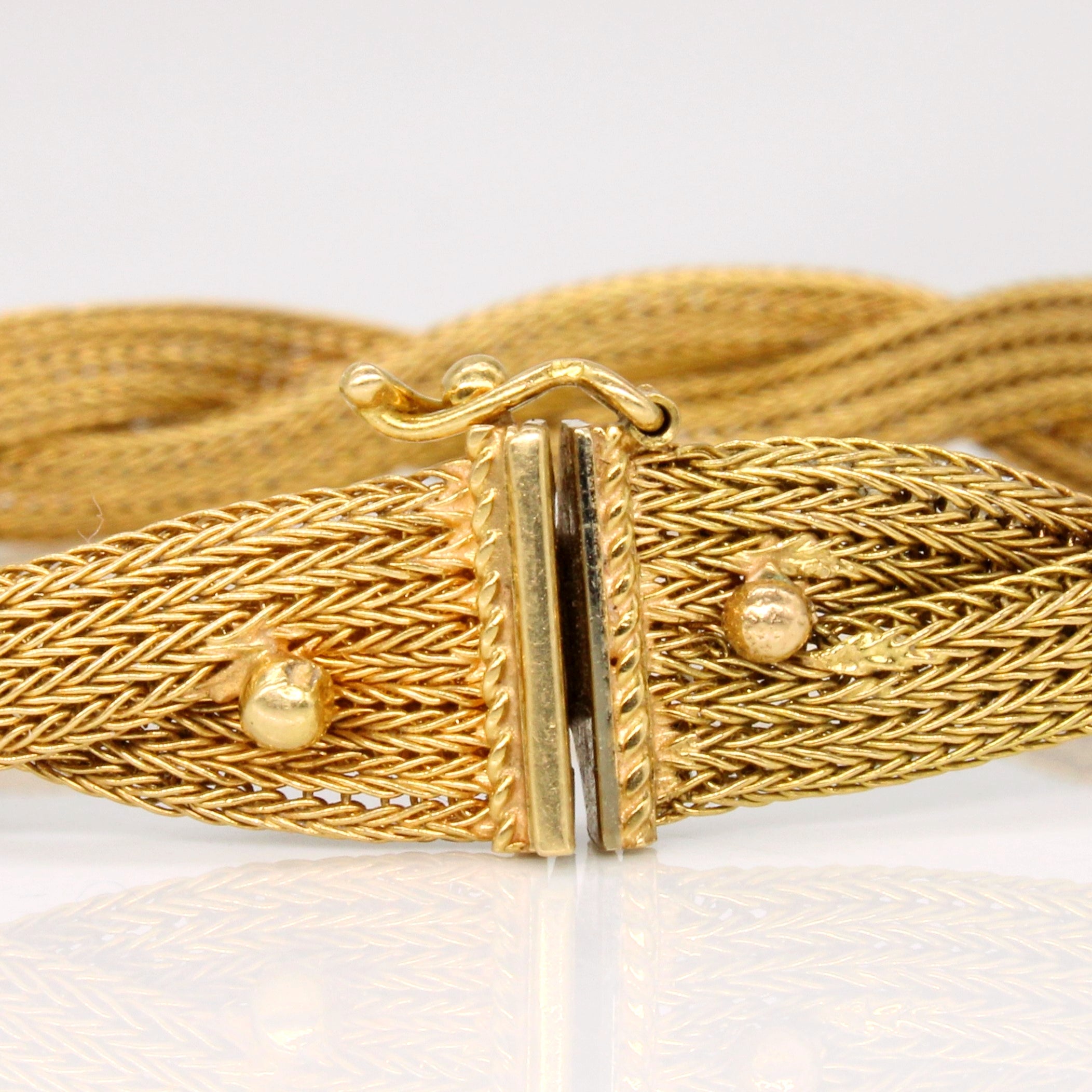 18k Yellow Gold Woven Bracelet | 7.5" |