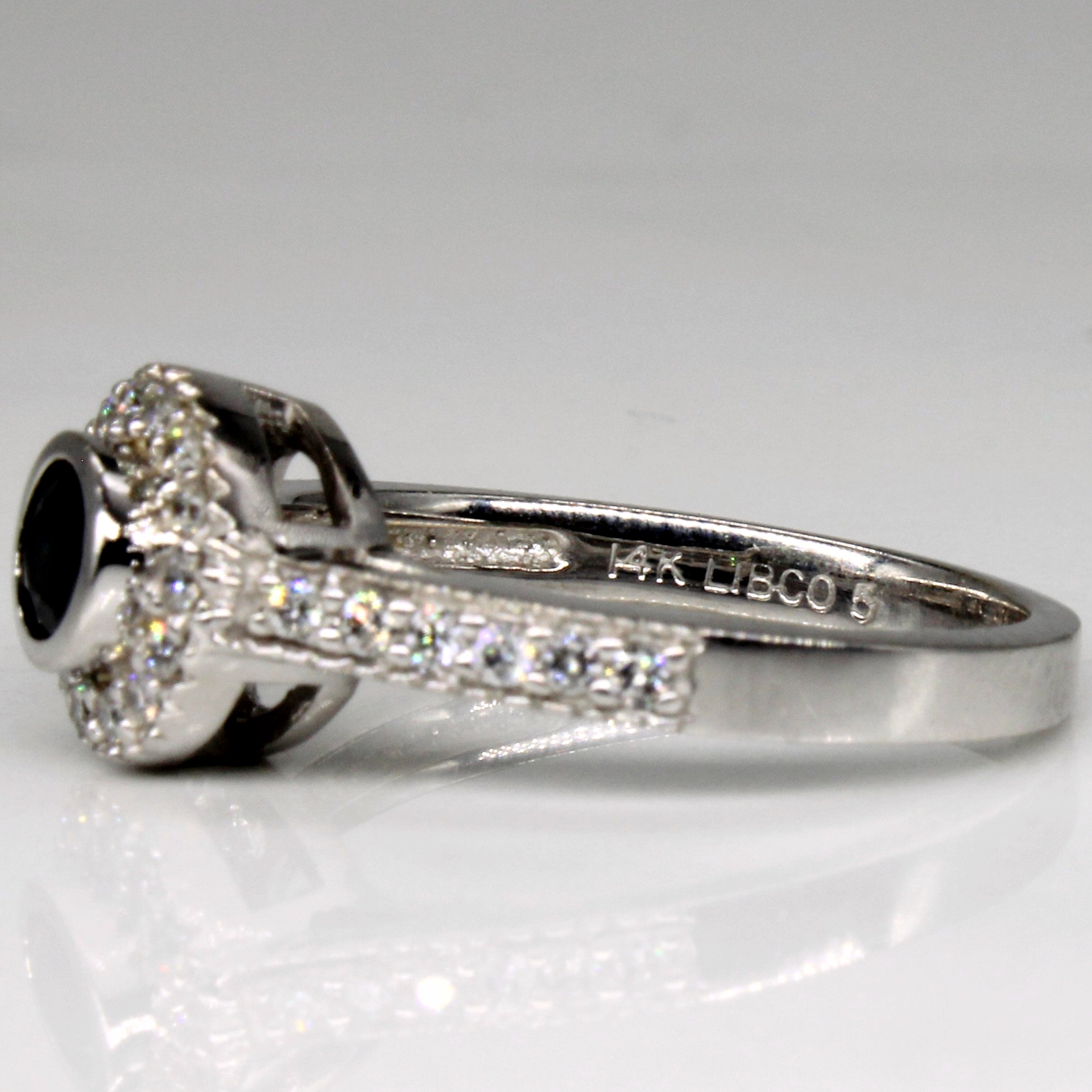 Sapphire & Diamond Halo Set Ring | 0.27ct, 0.20ctw | SZ 6.5 |