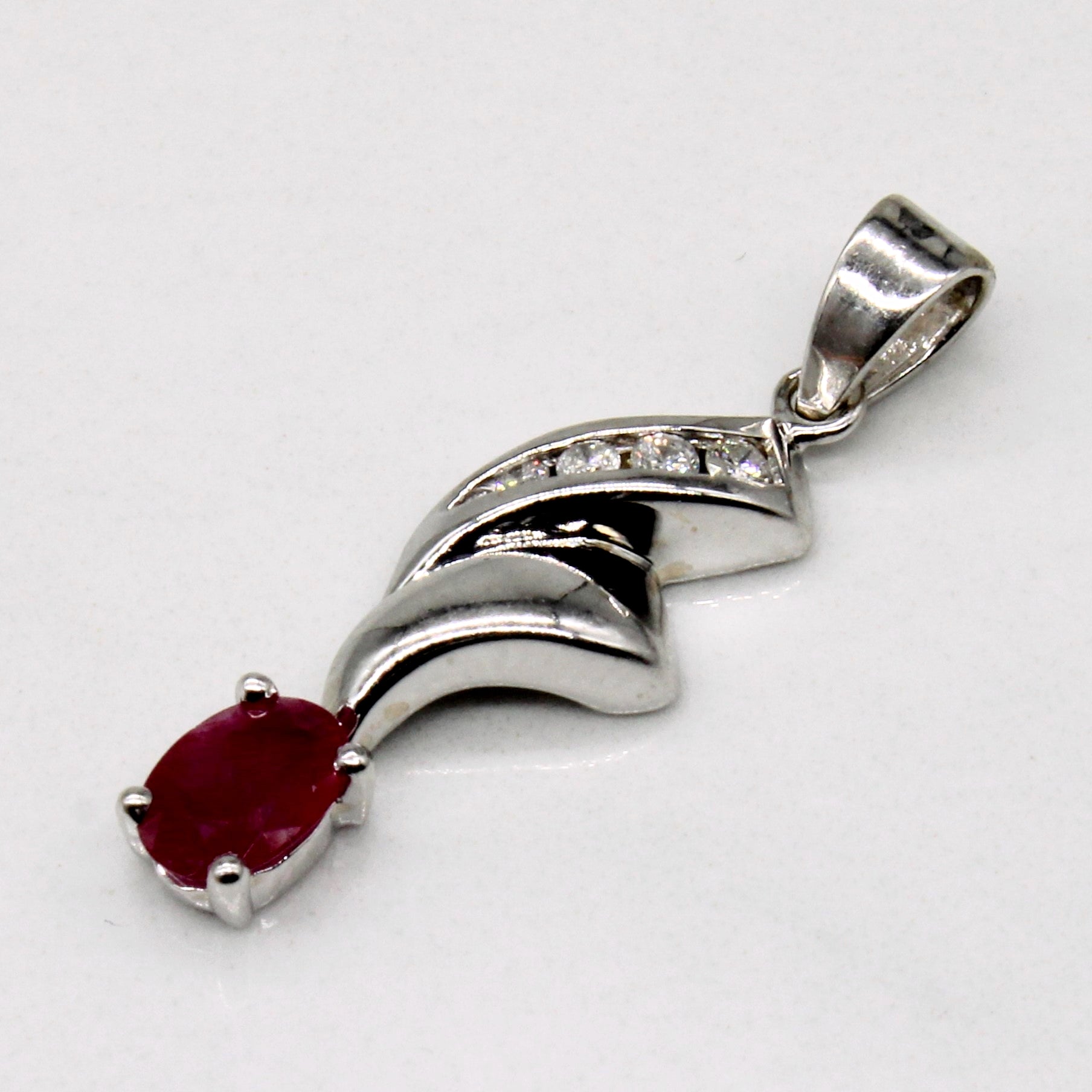 Ruby & Diamond Pendant | 0.35ct, 0.07ctw |