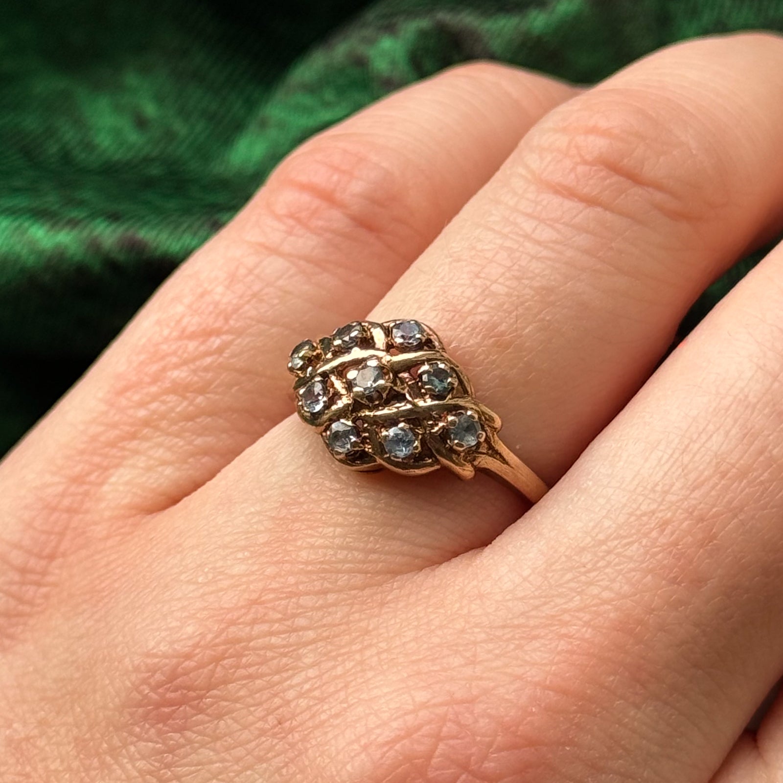 Synthetic Spinel Cluster Ring | 0.30ctw | SZ 5.75 |