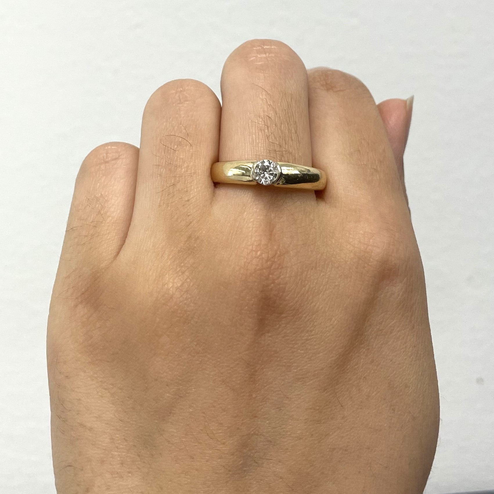 Semi Bezel Set Diamond Ring | 0.38ct | SZ 9.5 |