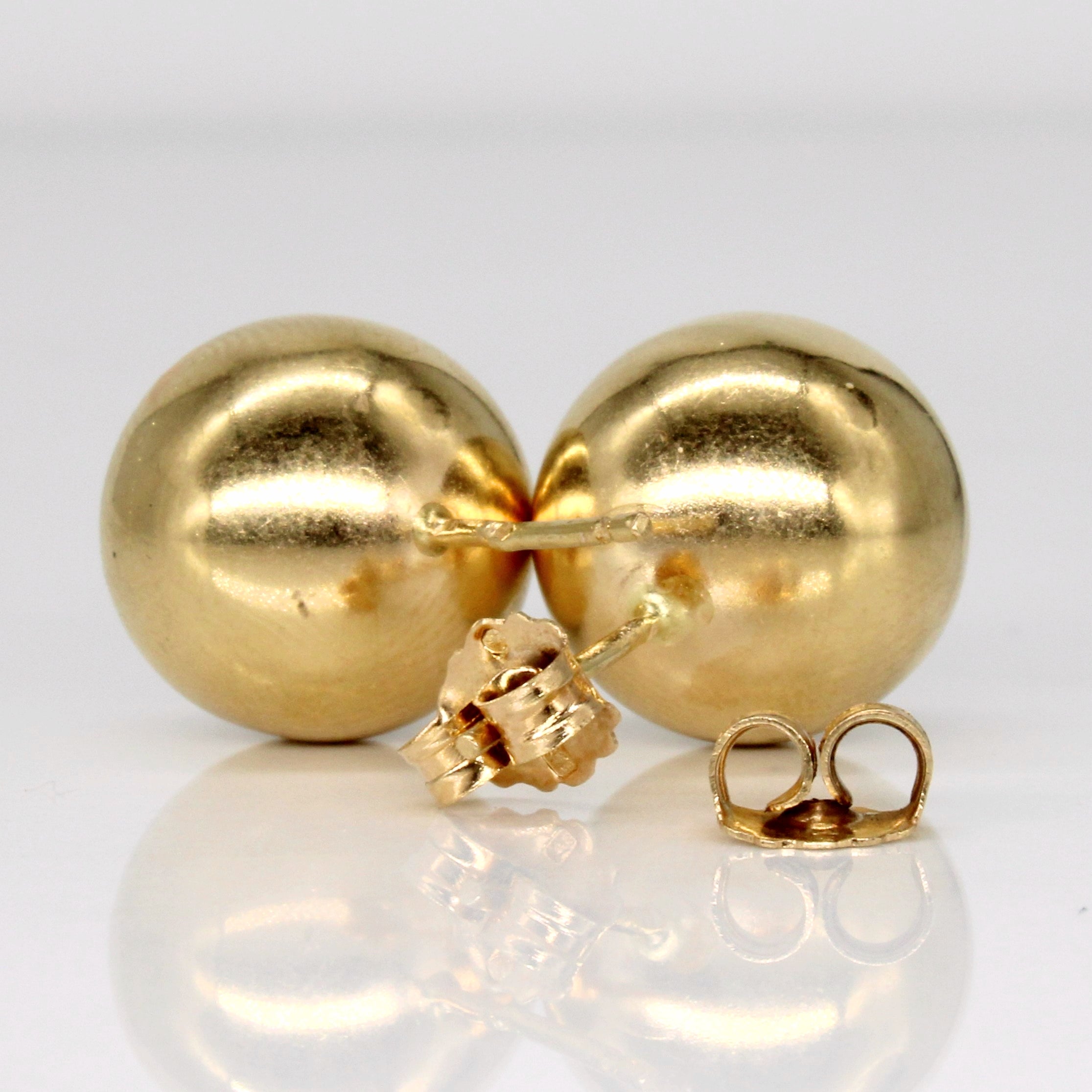 20k Yellow Gold Sphere Earrings