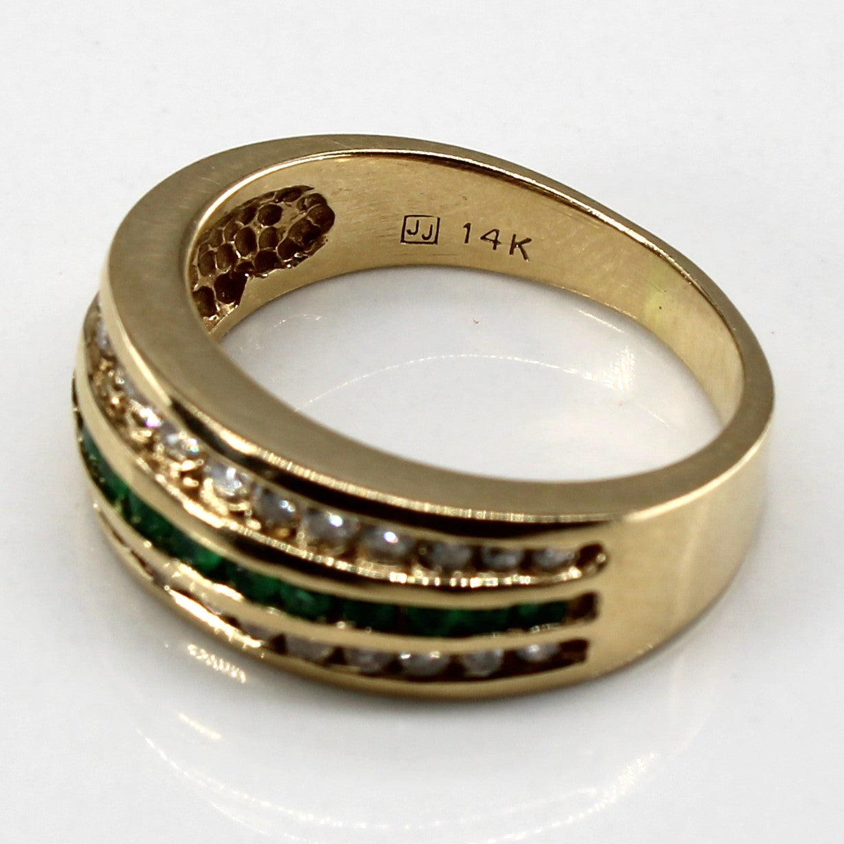 Channel Set Diamond & Emerald Ring | 0.30ctw | 0.15ctw | SZ 5.25 |