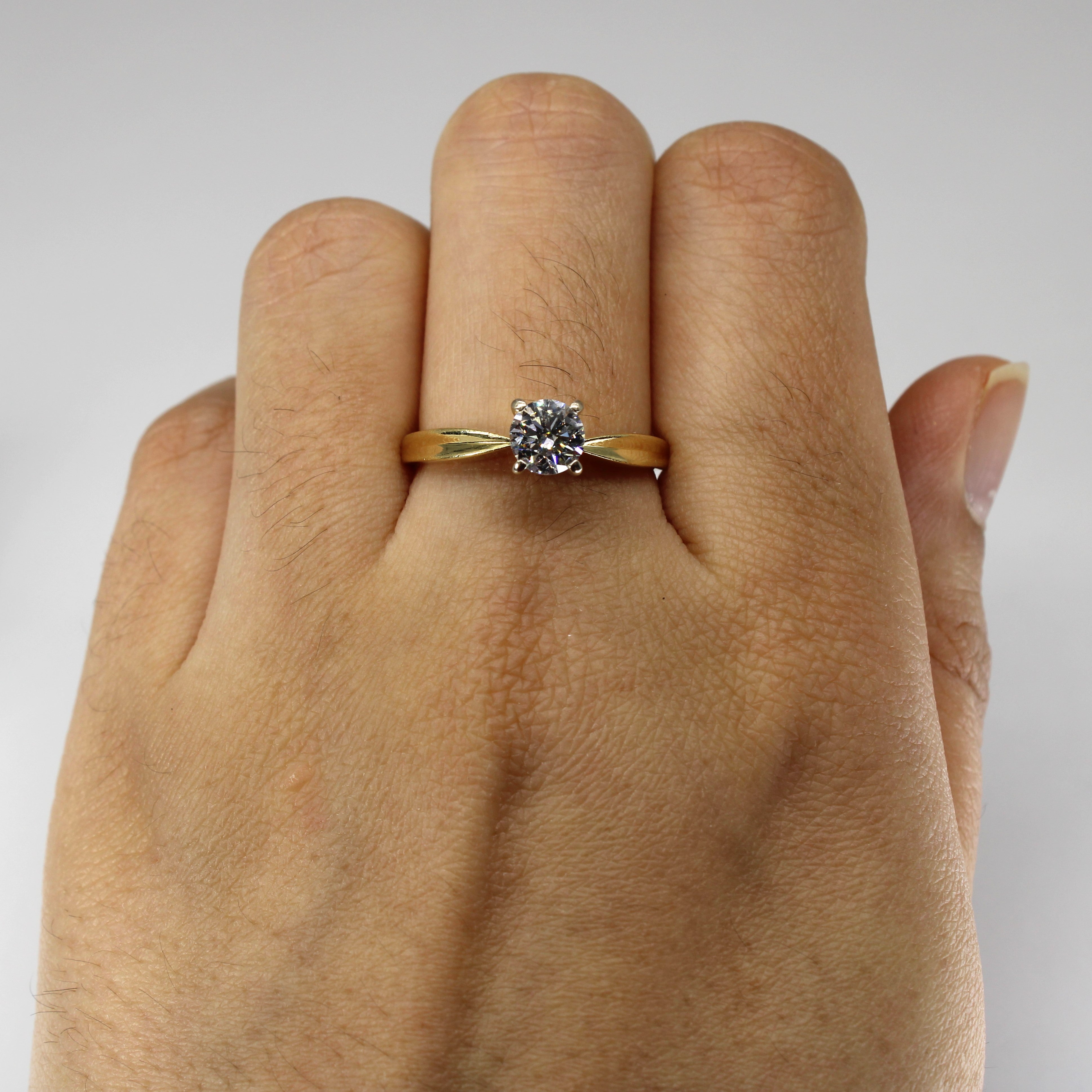 Four Prong Solitaire Diamond Ring | 0.70ct I1 G | SZ 7.75 |