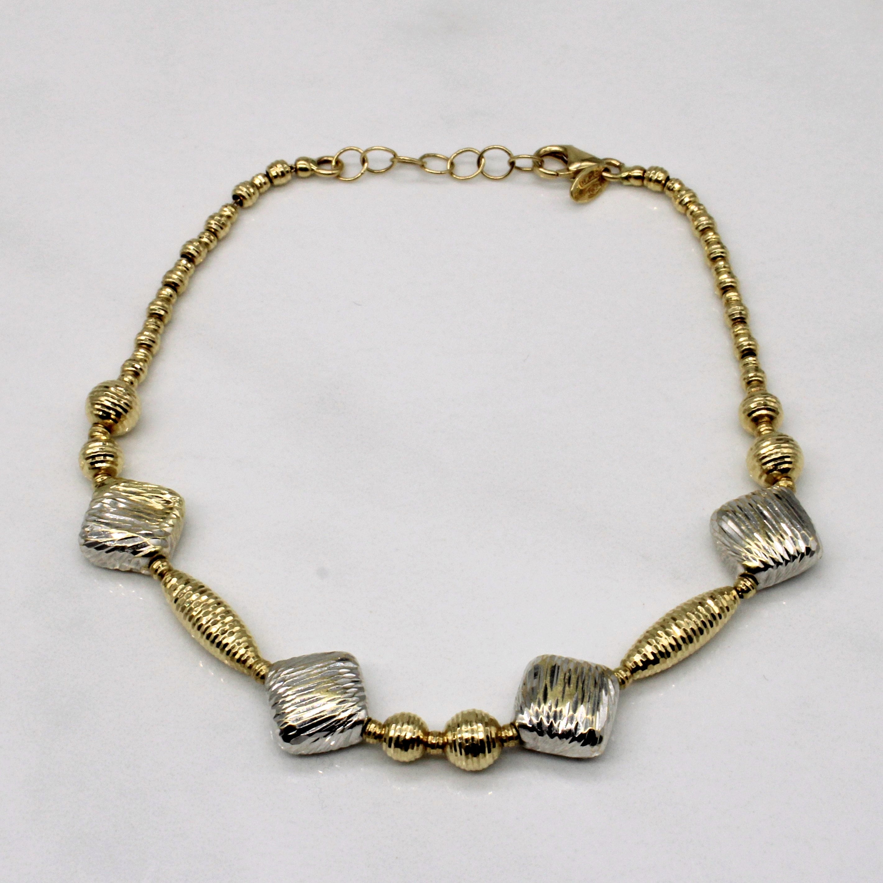 Bracelet bicolore en or 18 carats | 8 pouces |