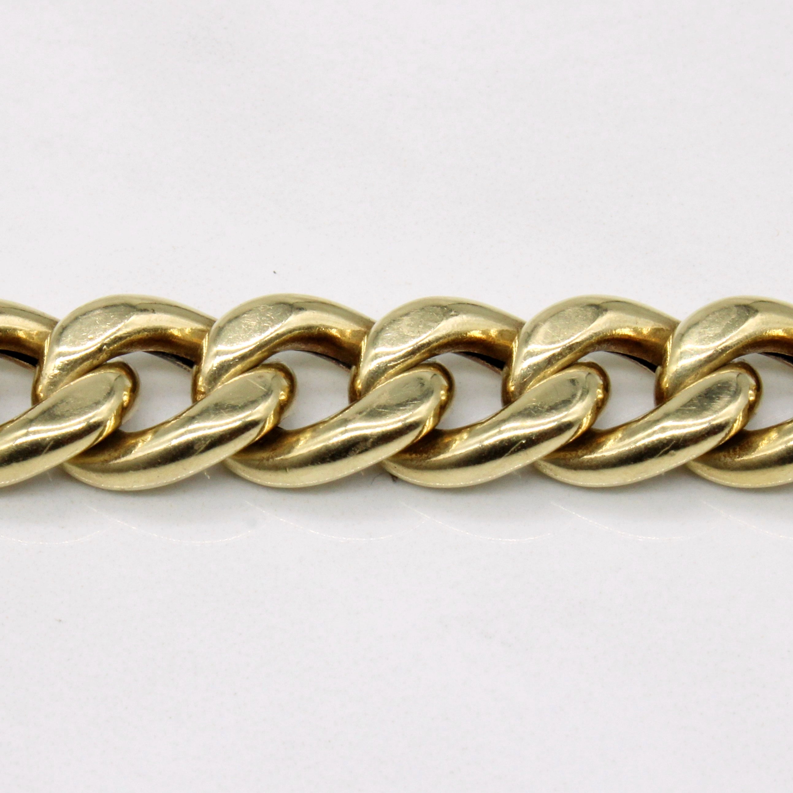 Bracelet à maillons gourmette en or jaune 14 carats | 7,5" |
