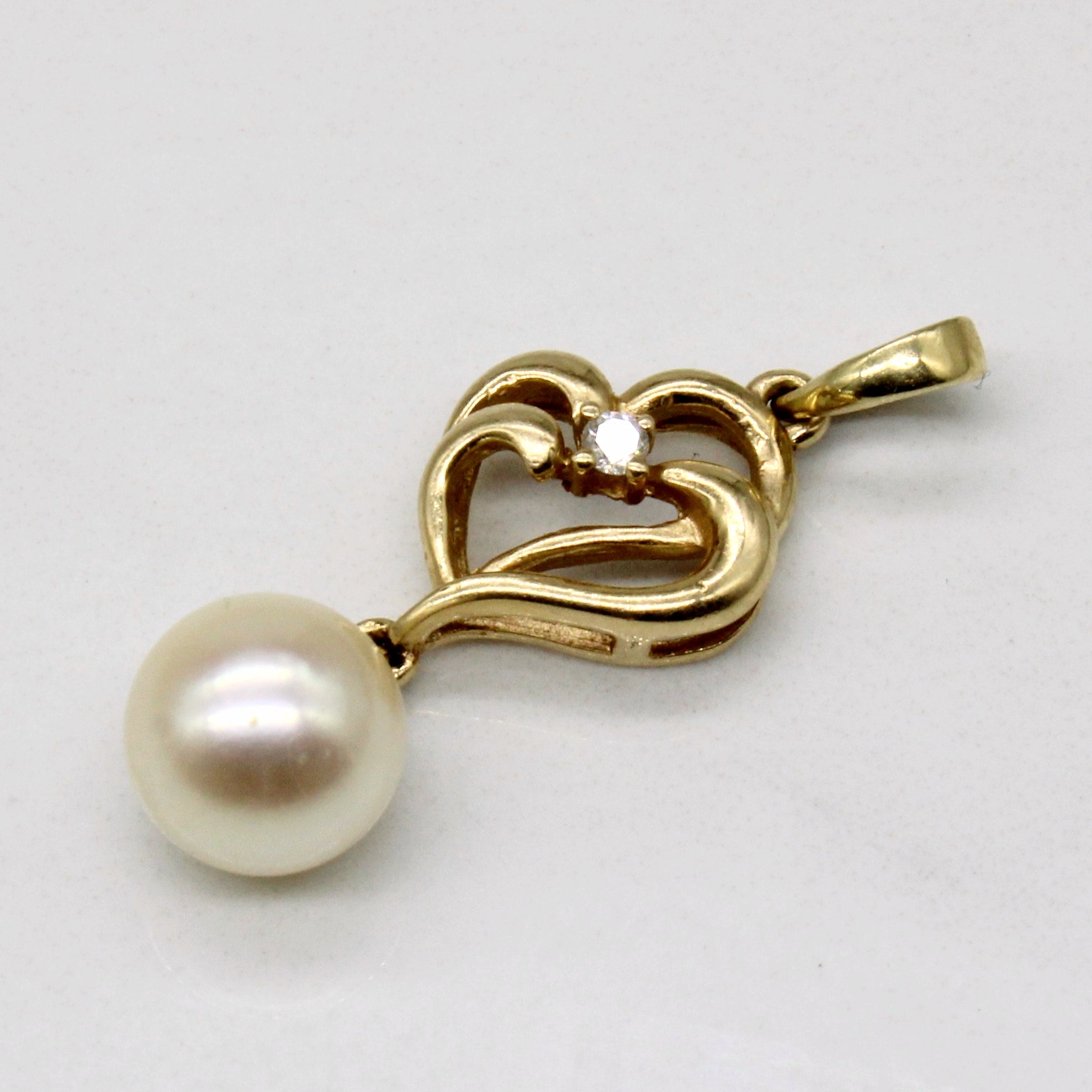 Pearl & Diamond Pendant | 0.02ct |
