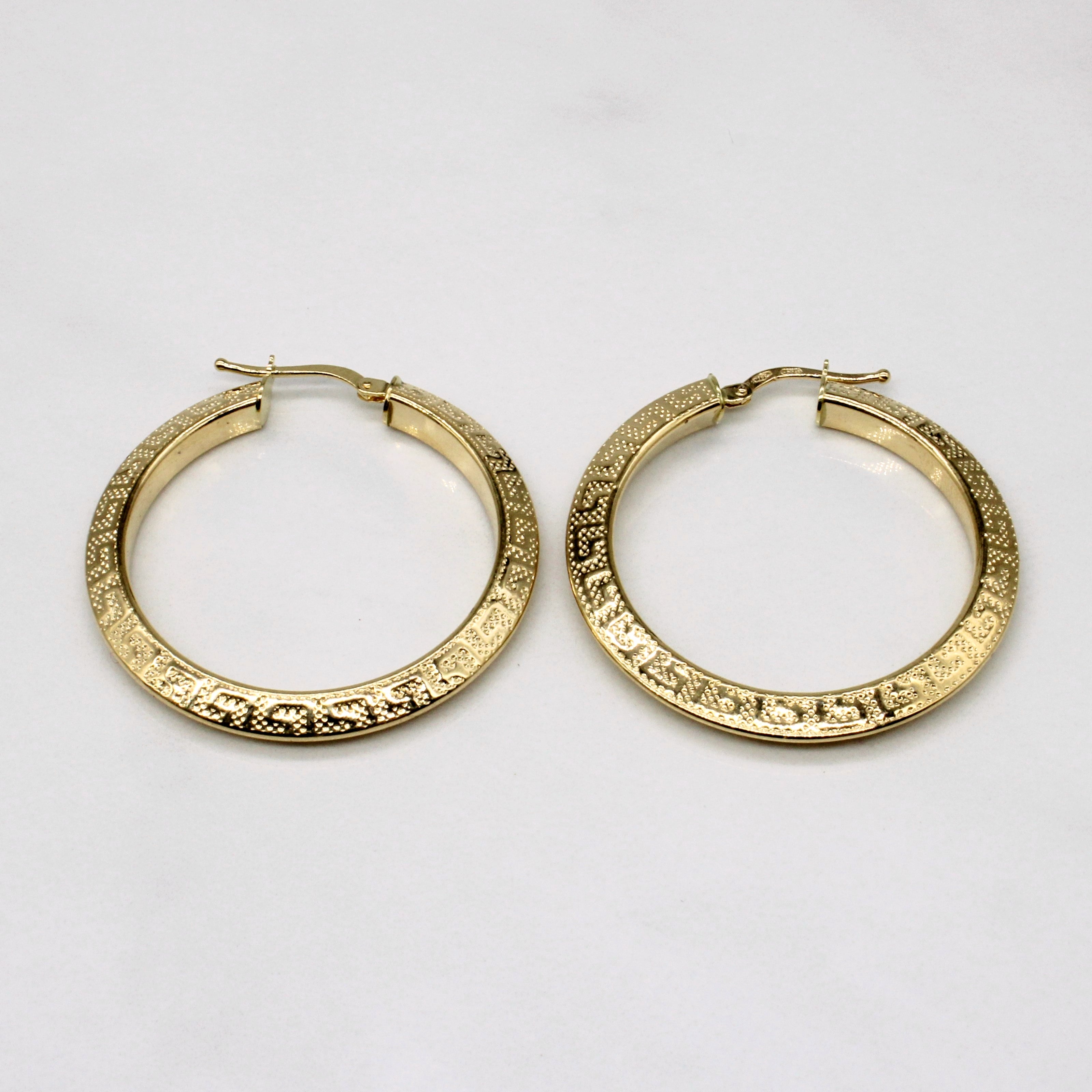 18k Yellow Gold Hoop Earrings