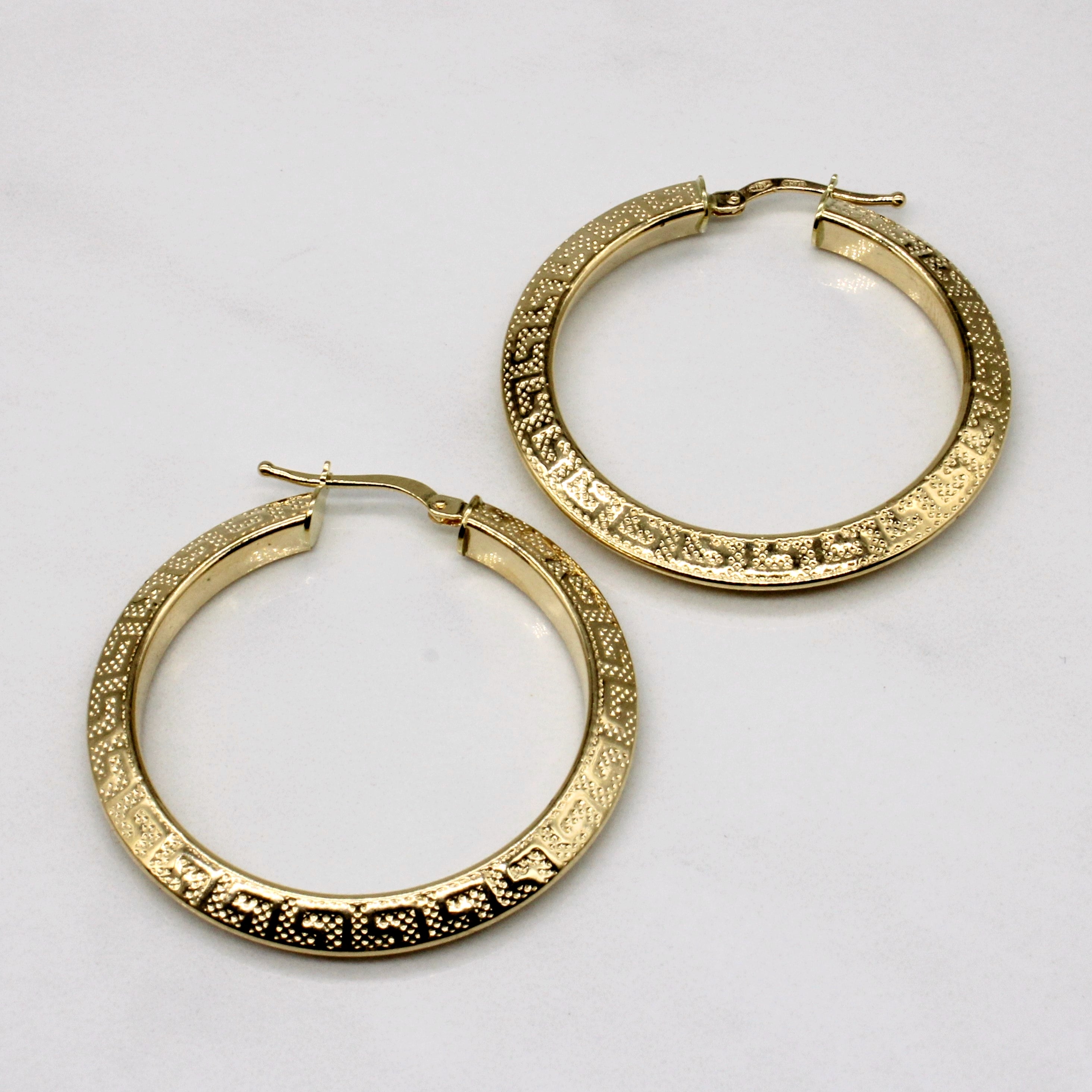 18k Yellow Gold Hoop Earrings