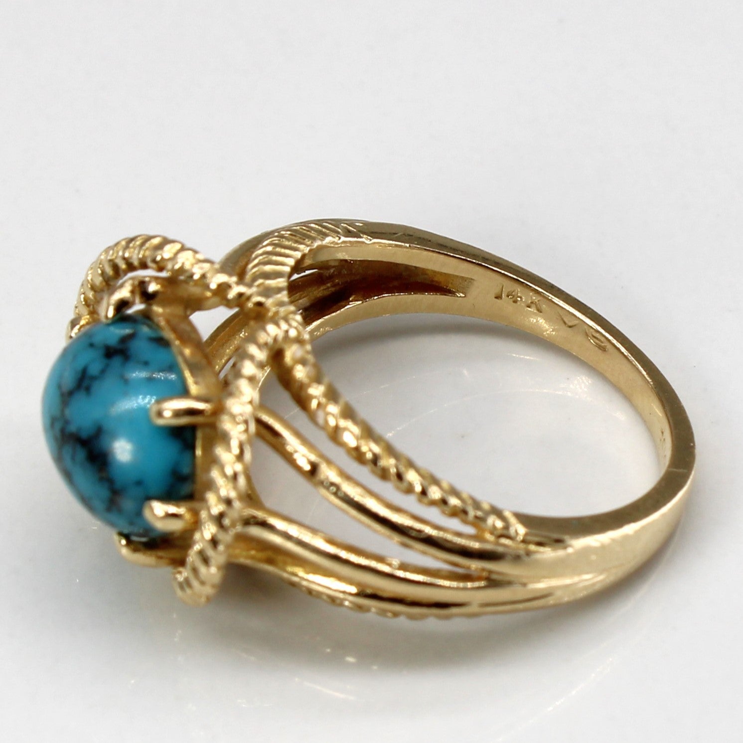 Turquoise Gold Ring | 2.61ct | SZ 6.25 |