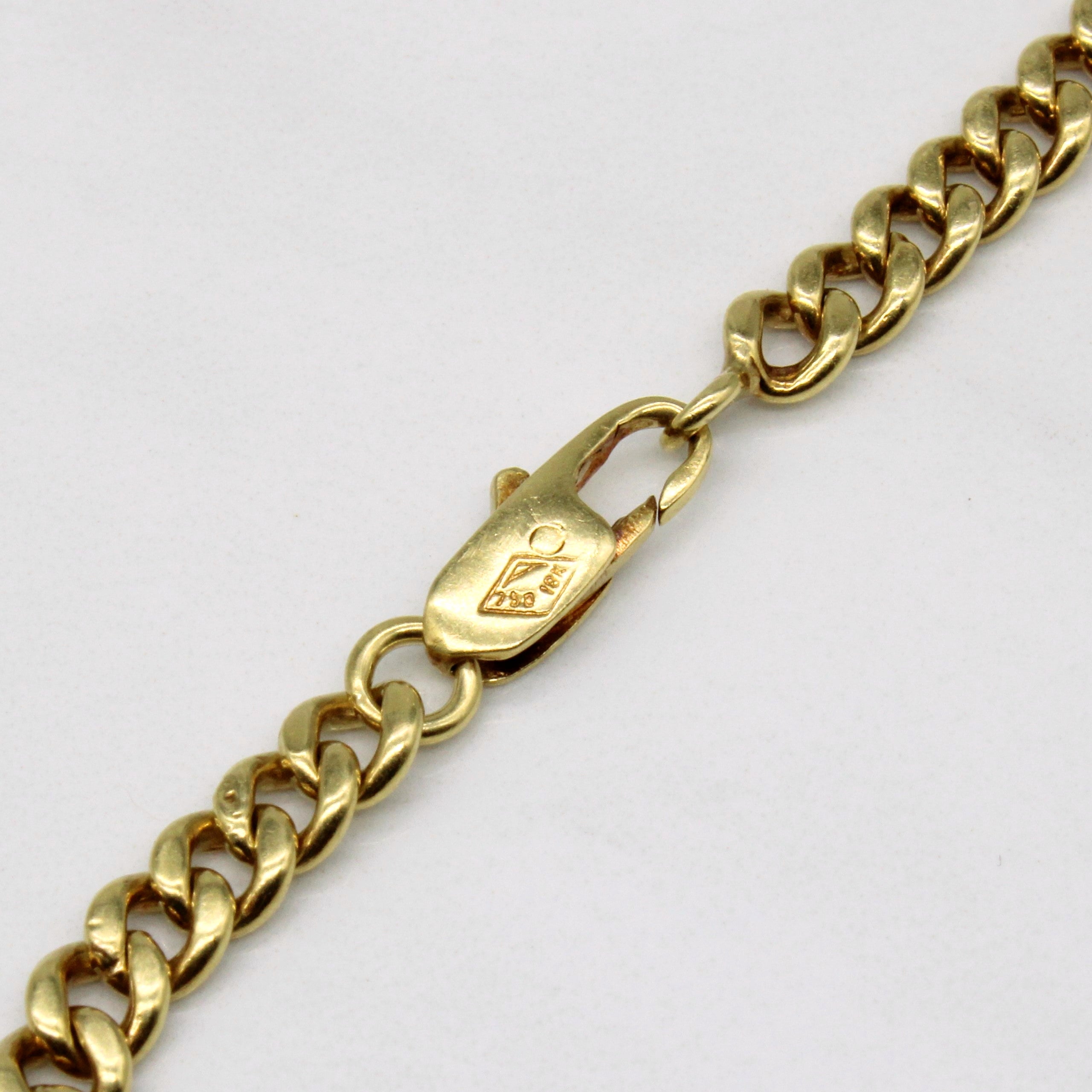 18k Yellow Gold Curb Link Bracelet | 8.25" |