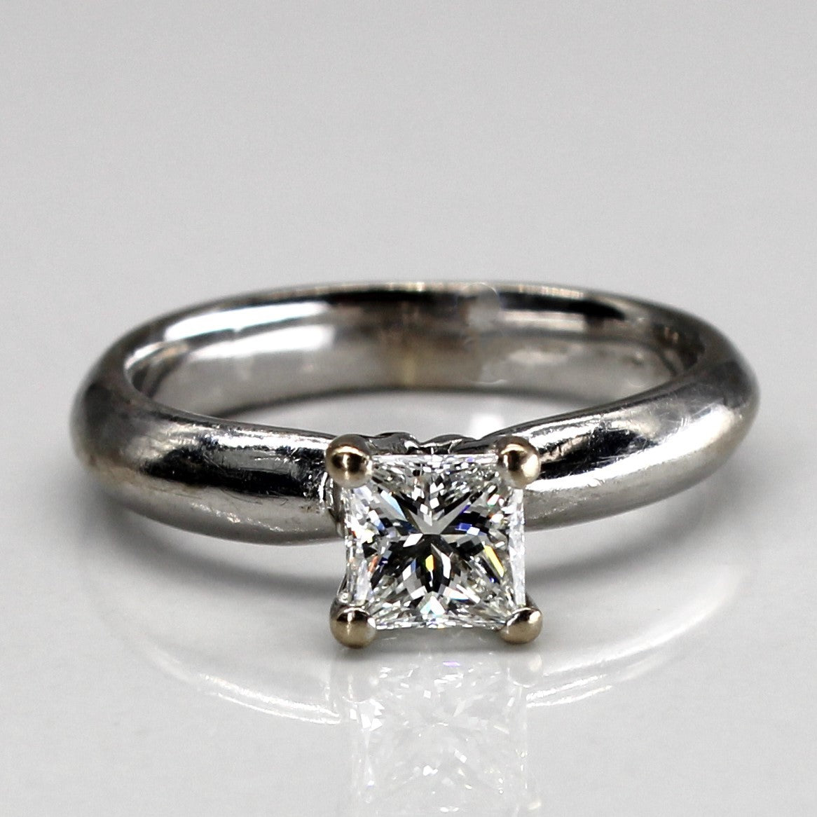 Princess Diamond White Gold Ring | 0.58ct VS1 G/H | SZ 4.25 |