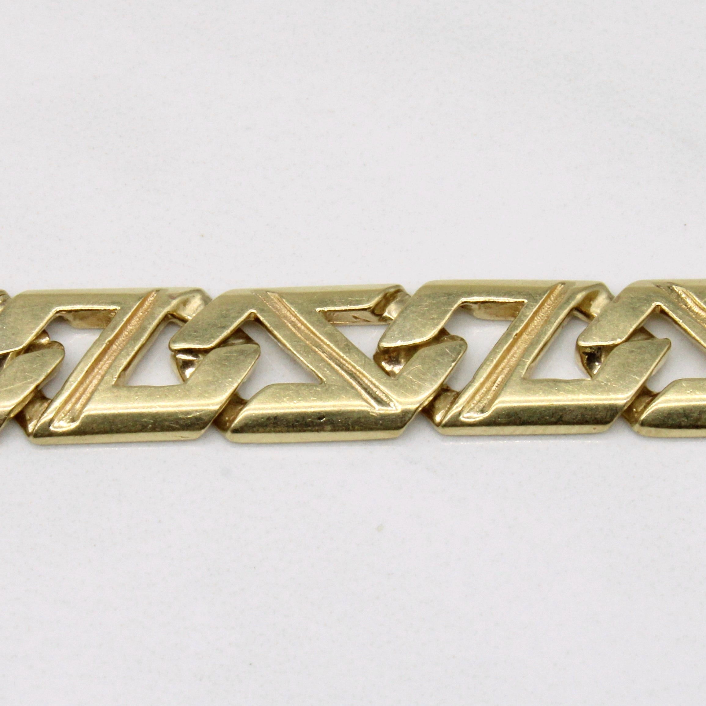 14k Yellow Gold Unique Link Bracelet | 8.25" |