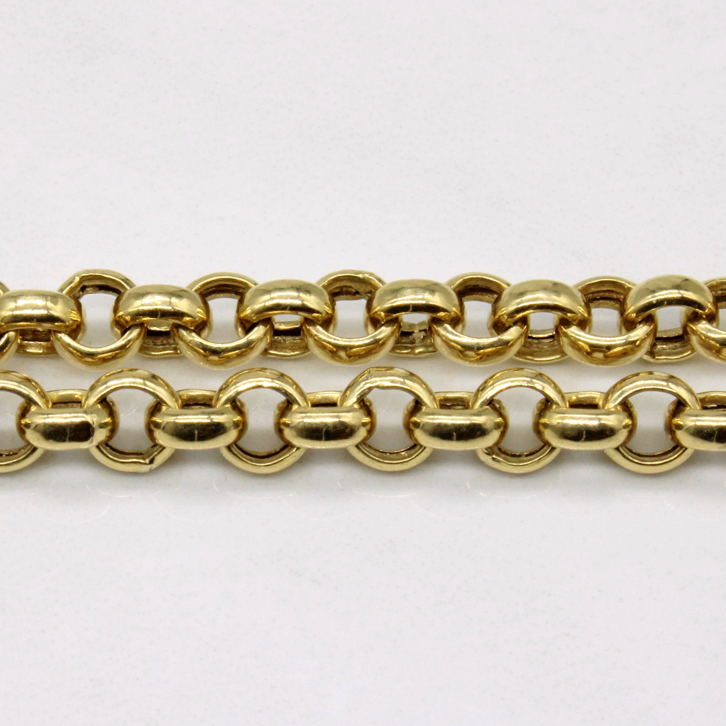 18k Yellow Gold Circle Link Chain | 17" |