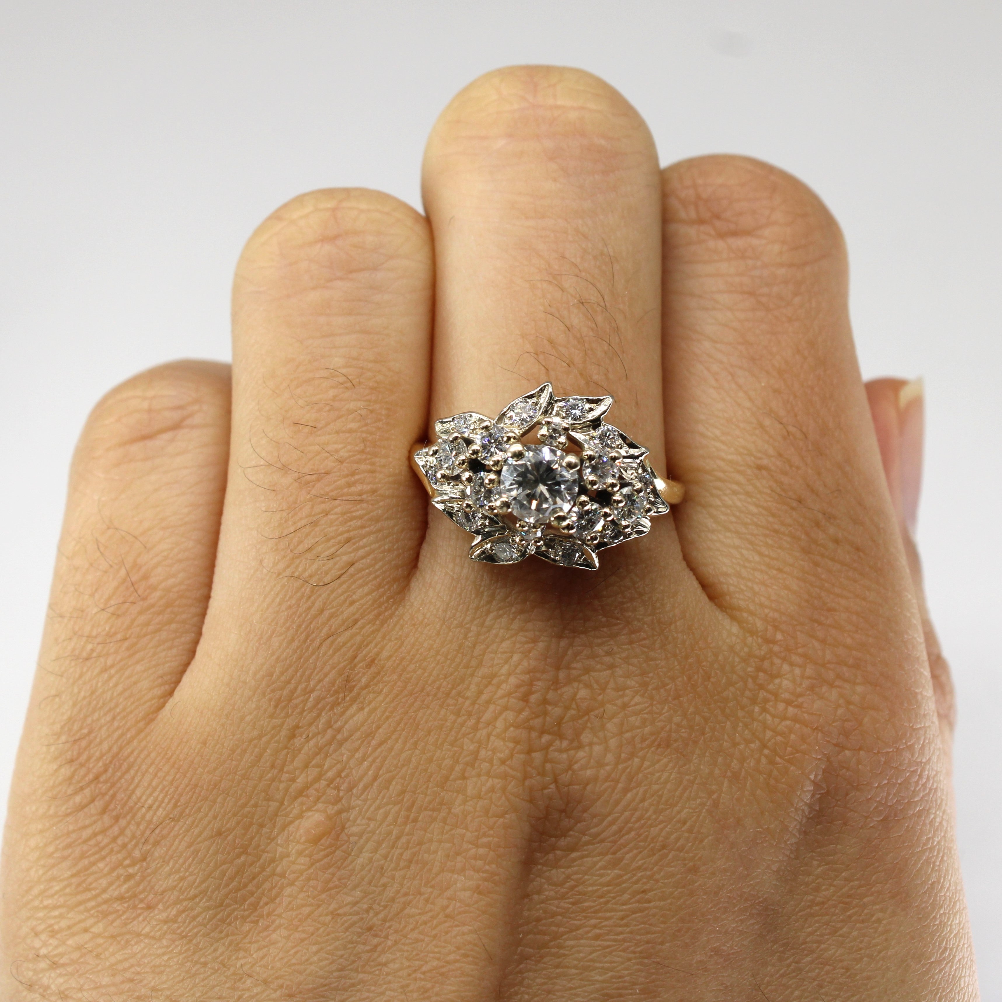 Cluster Set Diamond Ring | 1.23ctw VS1 G/H | SZ 8.25 |