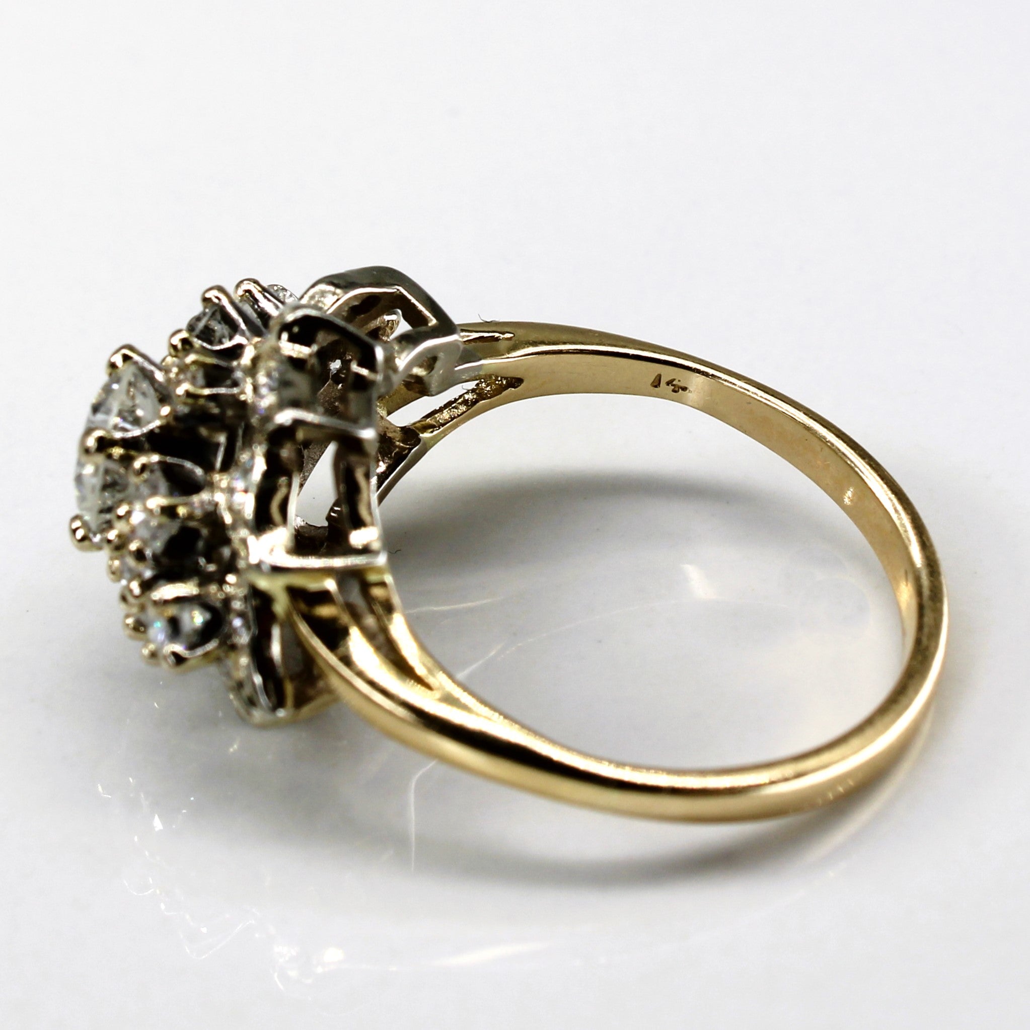 Cluster Set Diamond Ring | 1.23ctw VS1 G/H | SZ 8.25 |