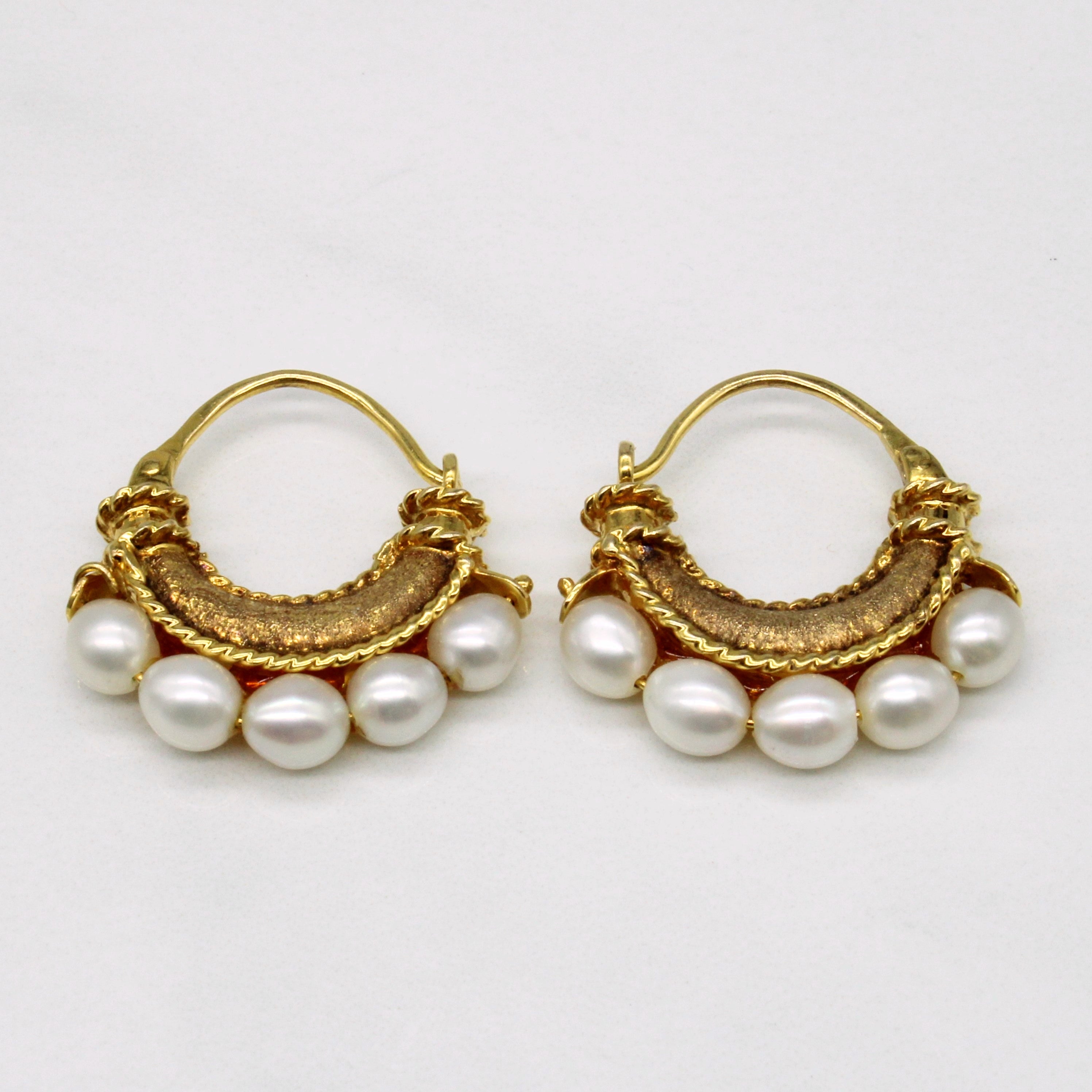 Pearl Hoop Earrings