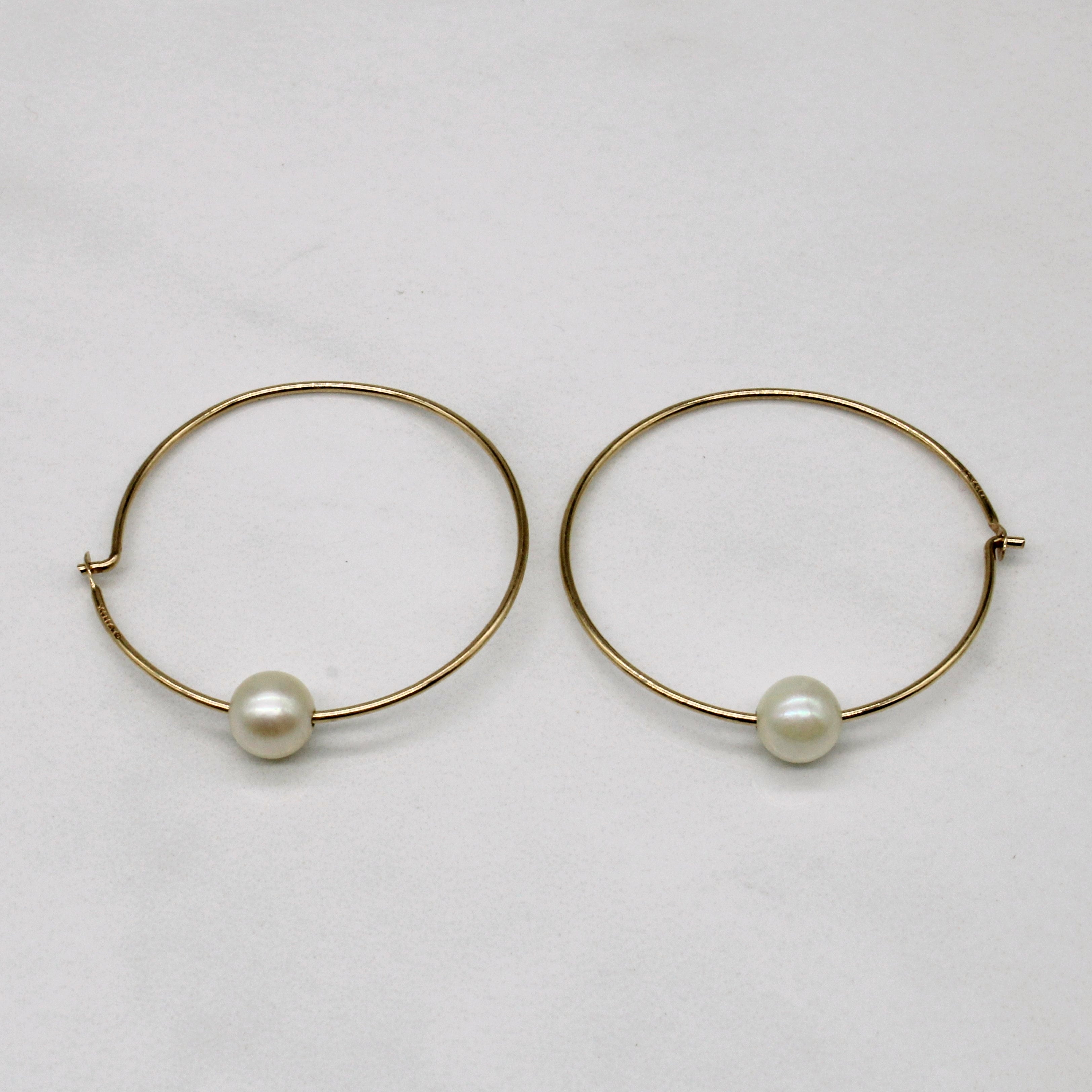 Pearl Hoop Earrings