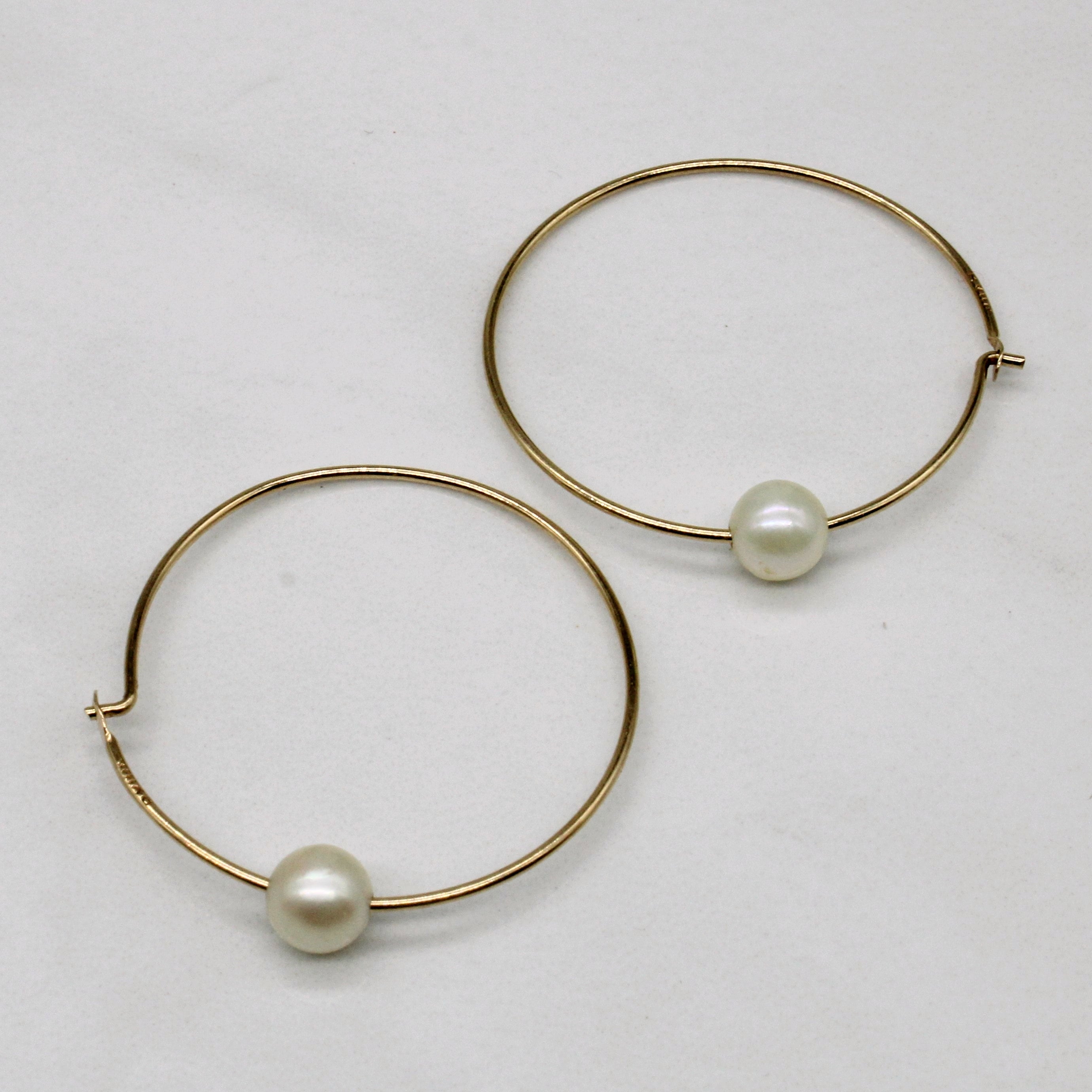 Pearl Hoop Earrings