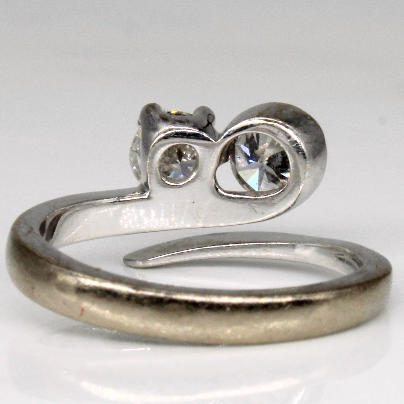 Two Stone Diamond Bypass Ring | 0.66ctw | SZ 4 |
