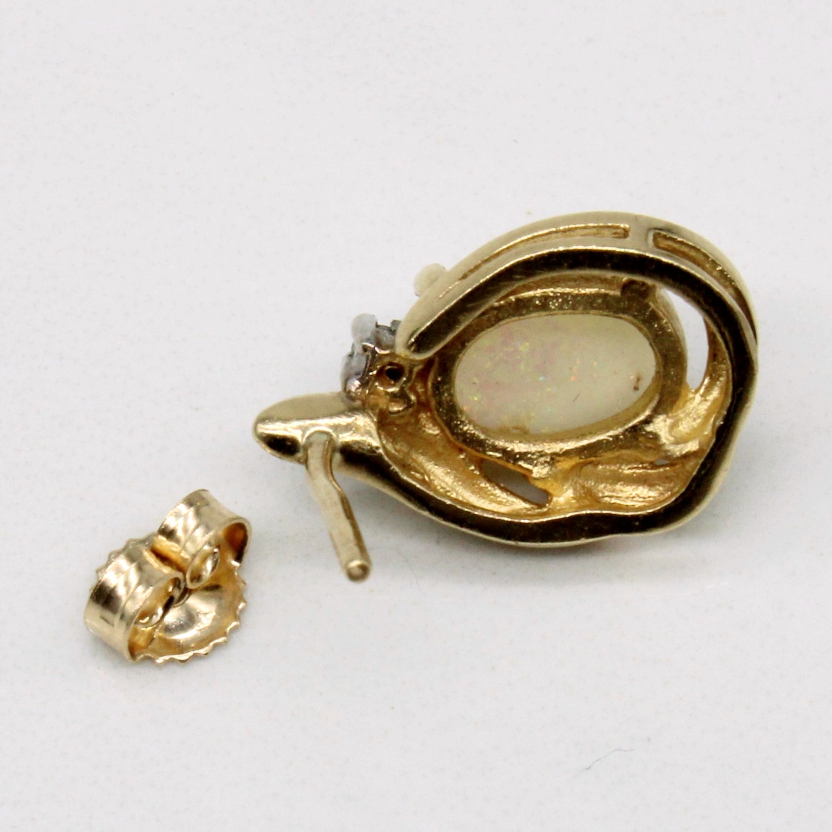 Opal & Diamond Earrings | 1.00ctw, 0.02ctw |