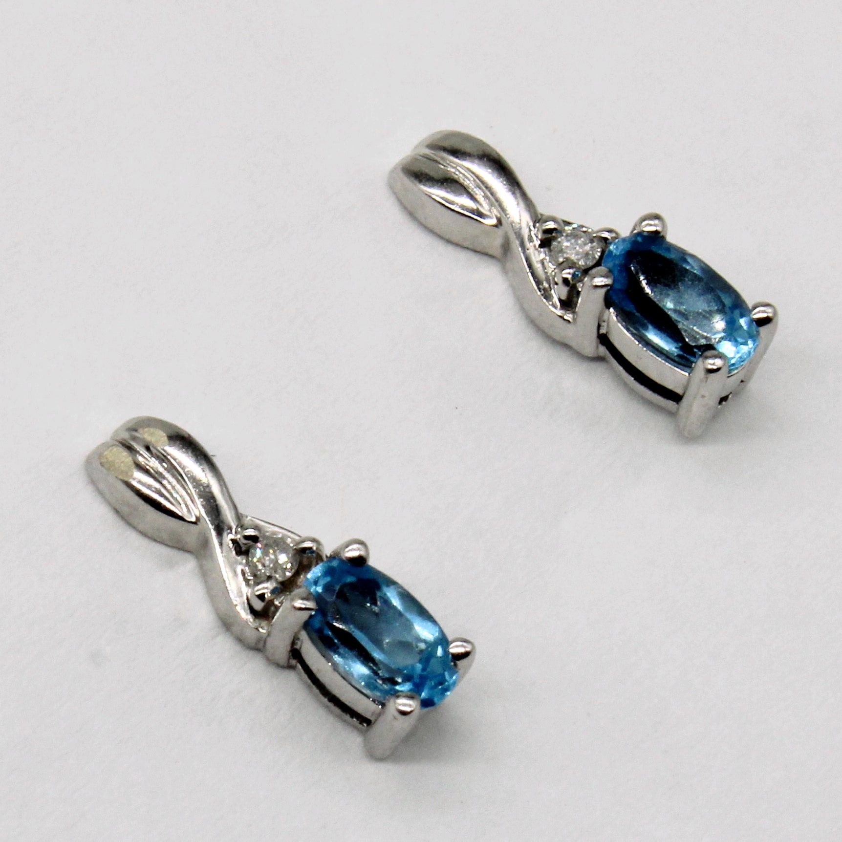 Topaz & Diamond Earrings | 0.40ctw, 0.02ctw |