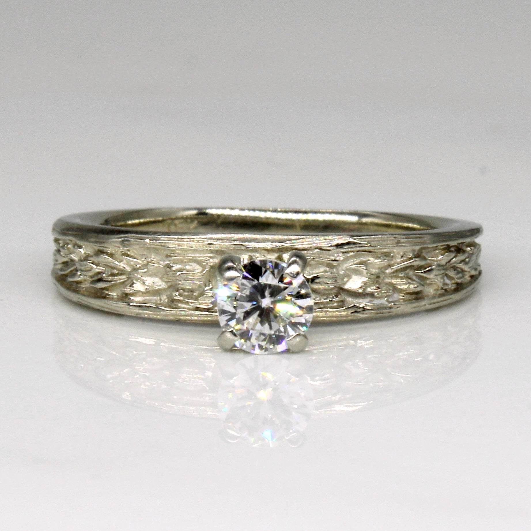 Cathedral Set Diamond Ring | 0.26ct | SZ 5.25 |