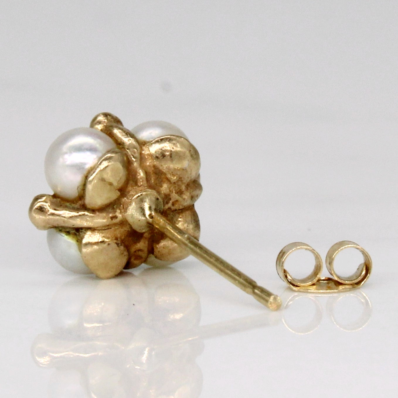 Pearl & Diamond Cluster Earrings | 0.01ctw |