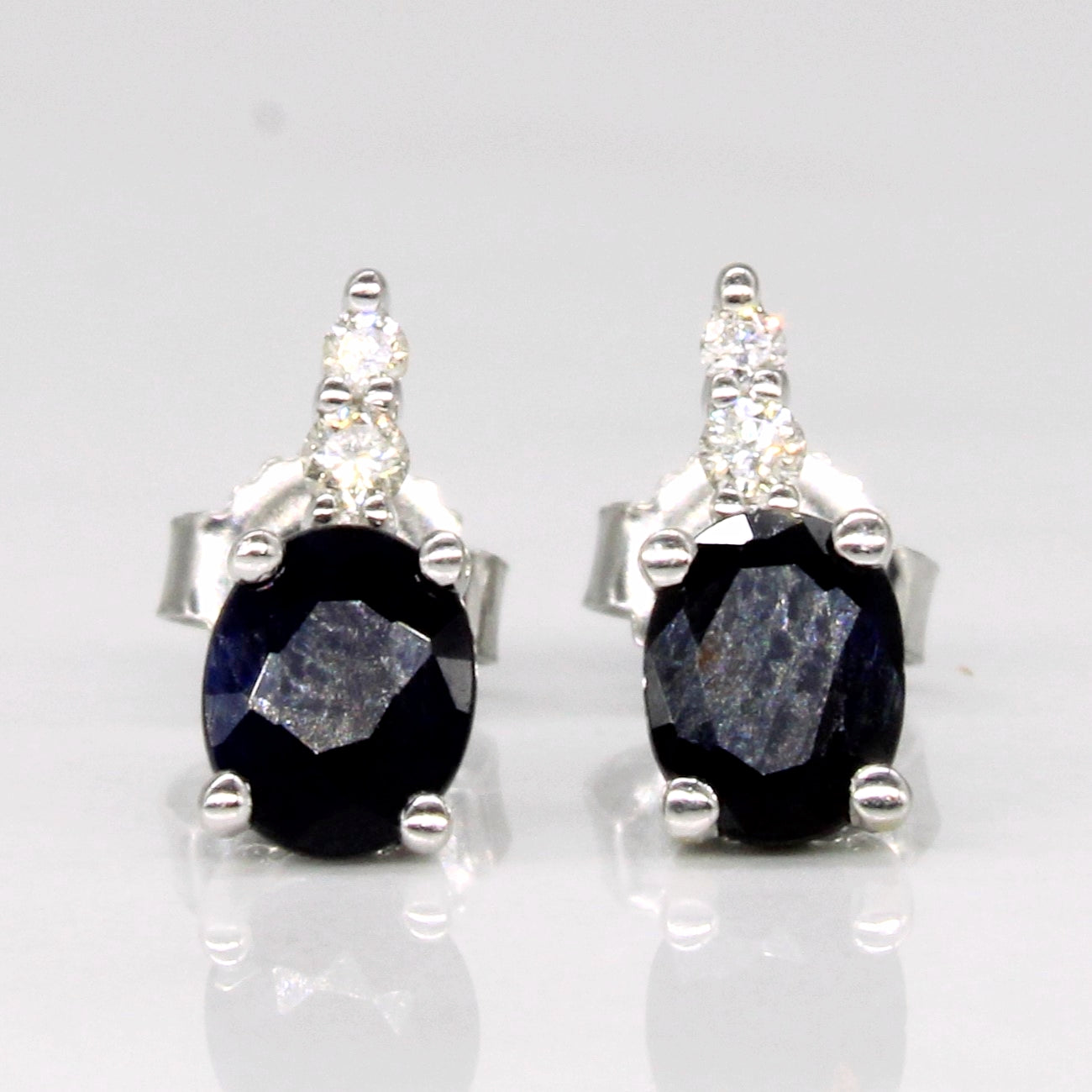 Sapphire & Diamond Earrings | 0.70ctw, 0.05ctw |
