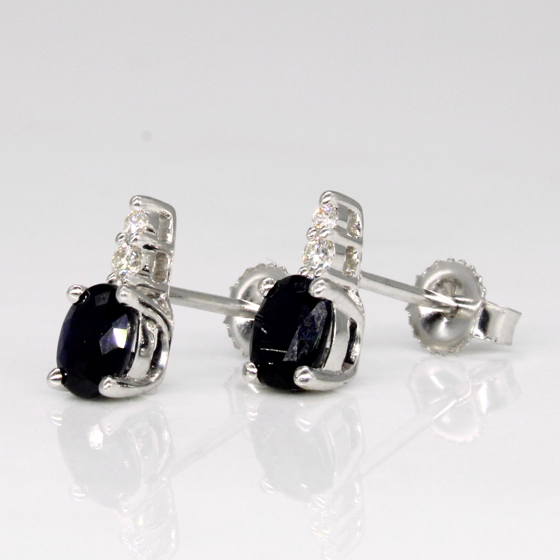 Sapphire & Diamond Earrings | 0.70ctw, 0.05ctw |