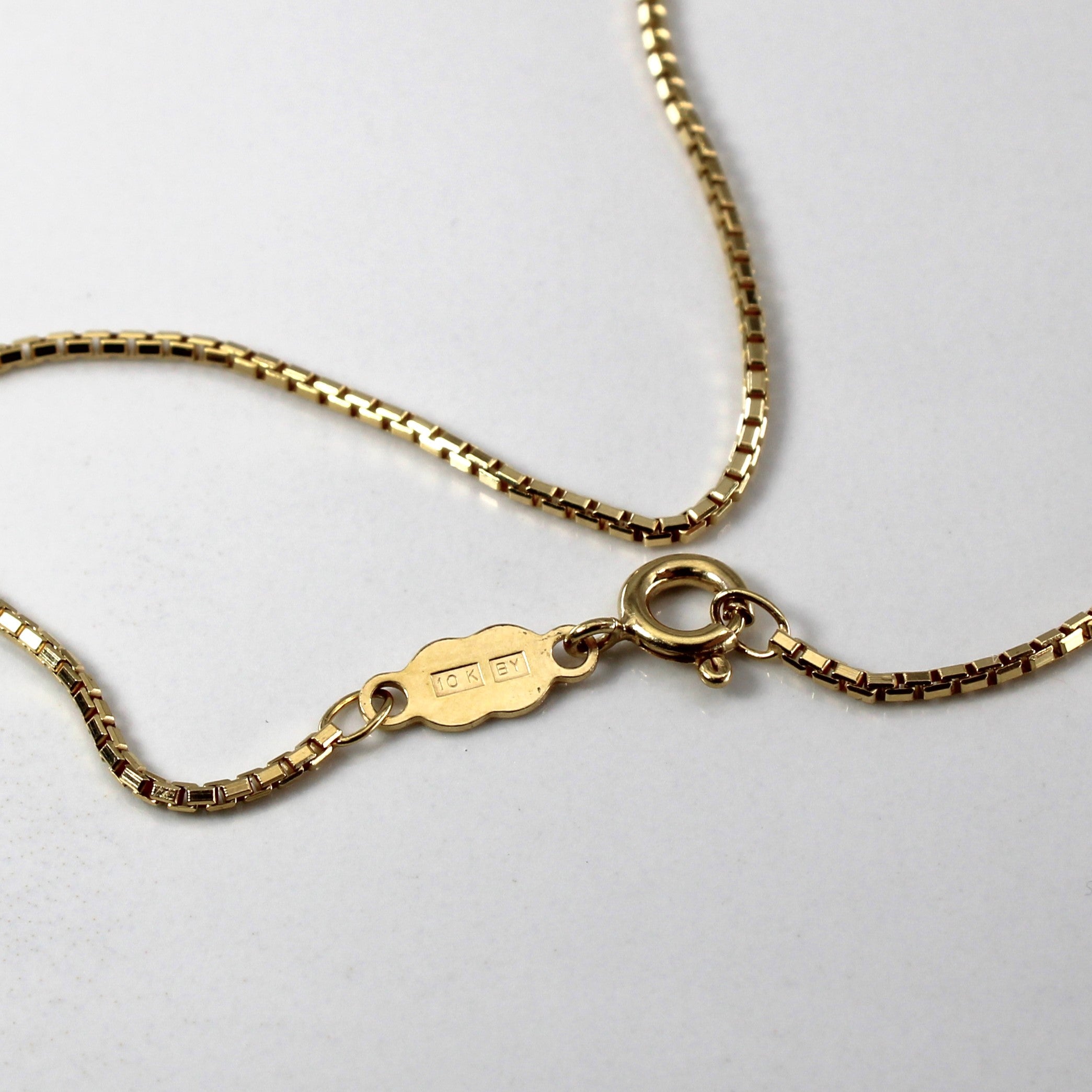 Yellow Gold Box Chain | 16"|