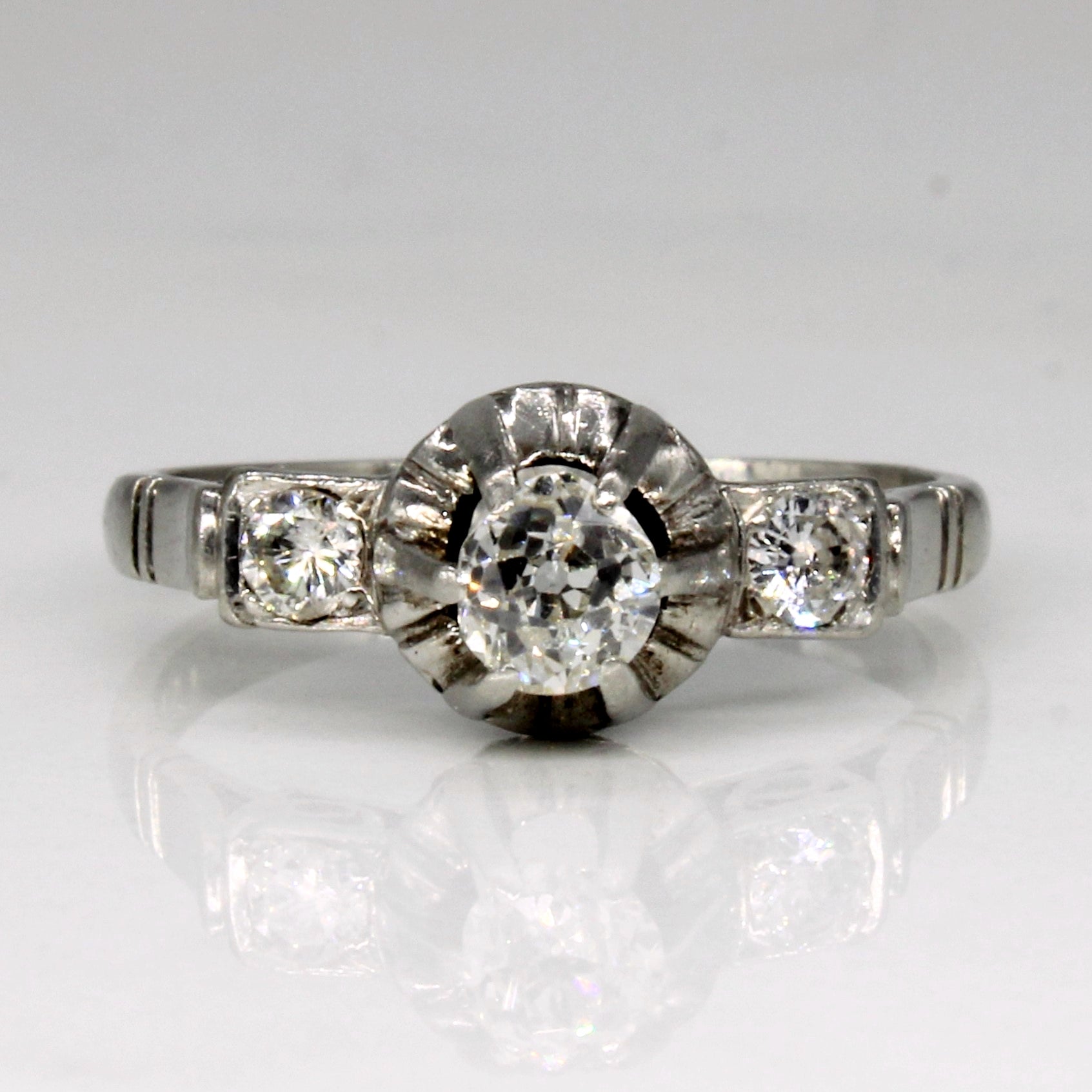 High Set Diamond Engagement Ring | 0.43ctw | SZ 6.25 |