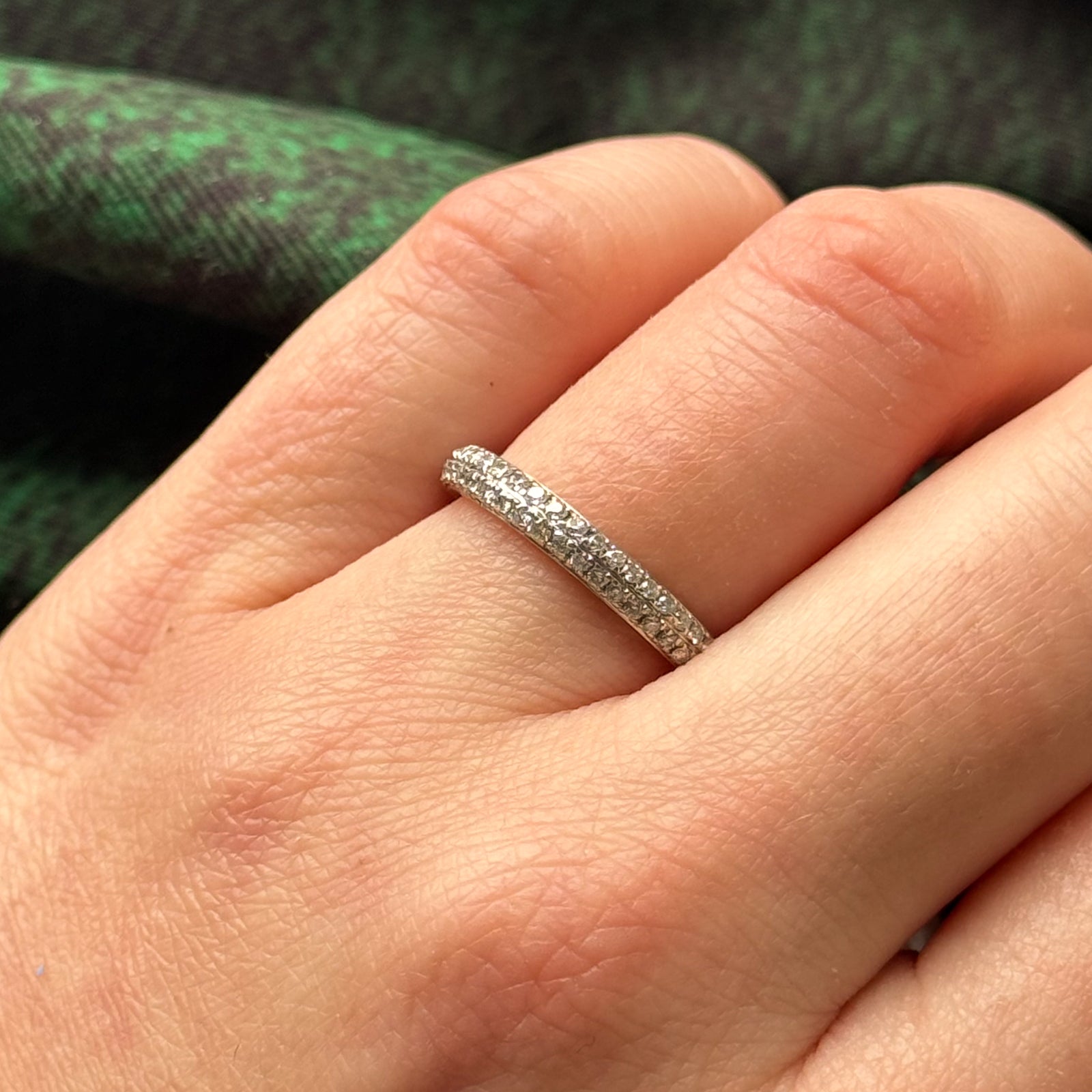 Bague demi-éternité double rangée de diamants « Vera Wang » | 0,33 ct | Taille 6,25 |