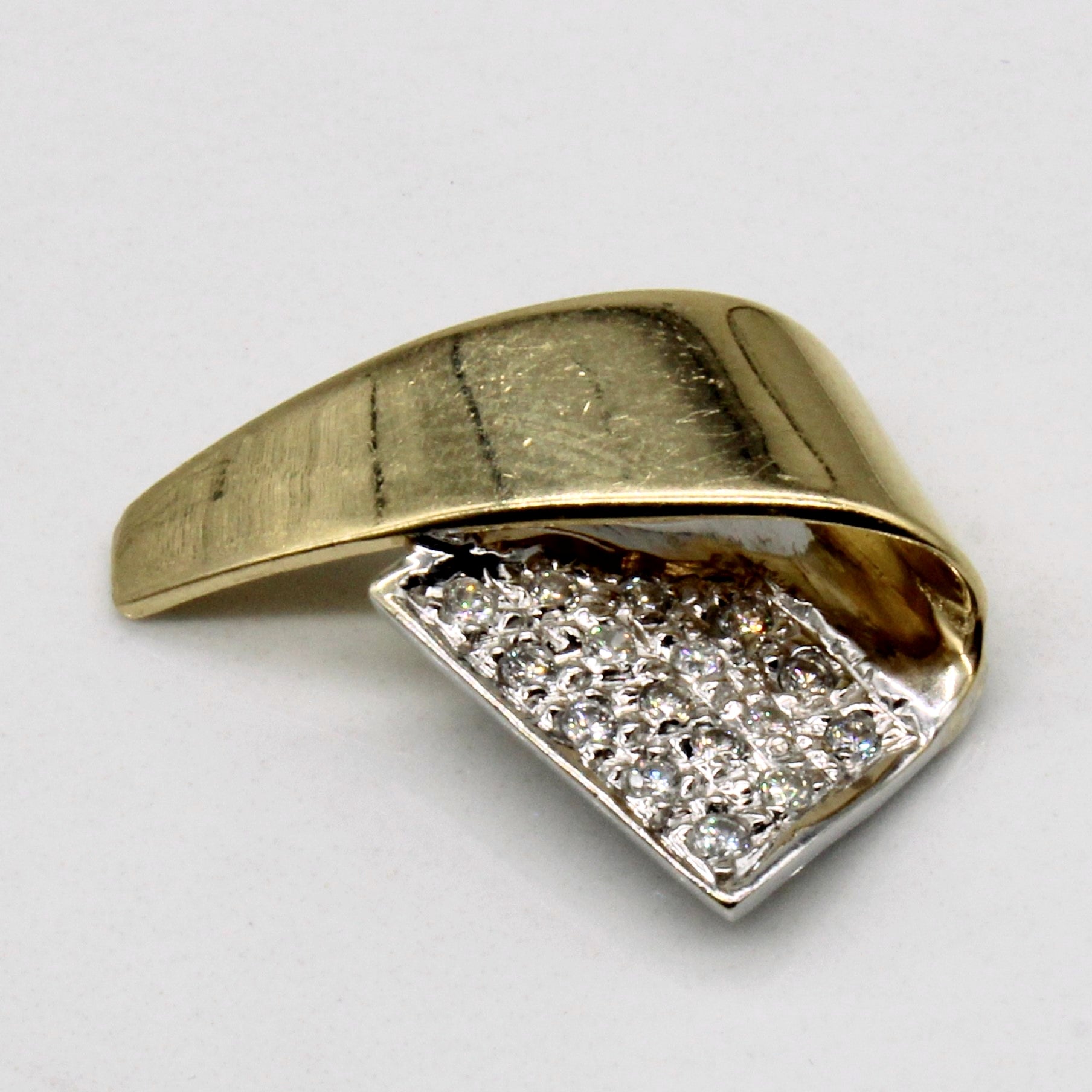 Fold Over Diamond Pendant | 0.24ctw |