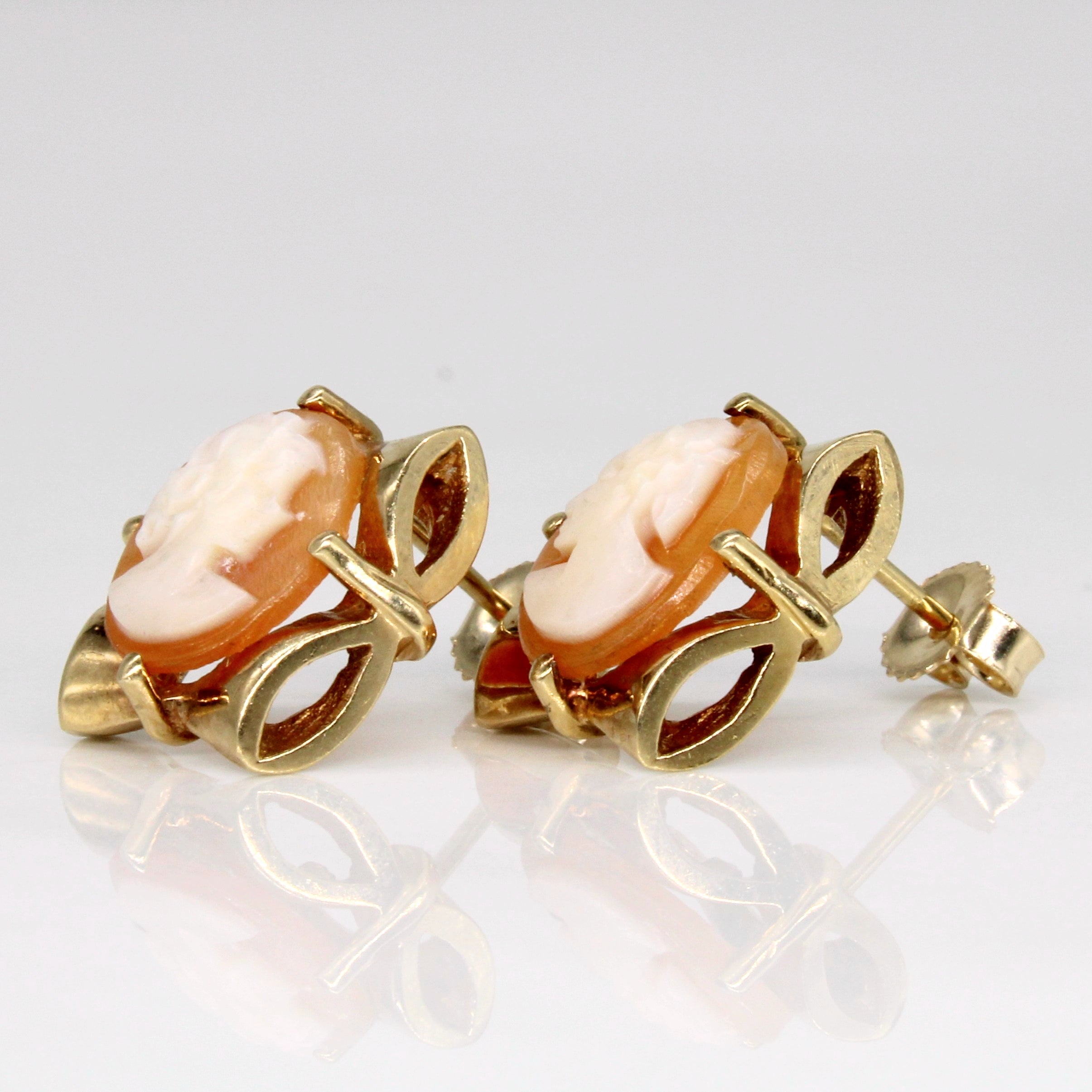 Sea Shell Cameo Earrings | 2.00ctw |