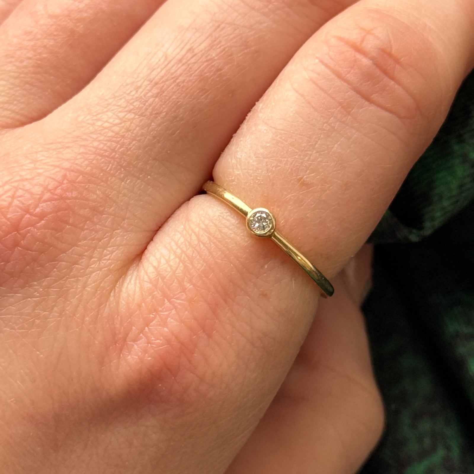 Bague sertie de diamants | 0,06 ct | Taille 7 |