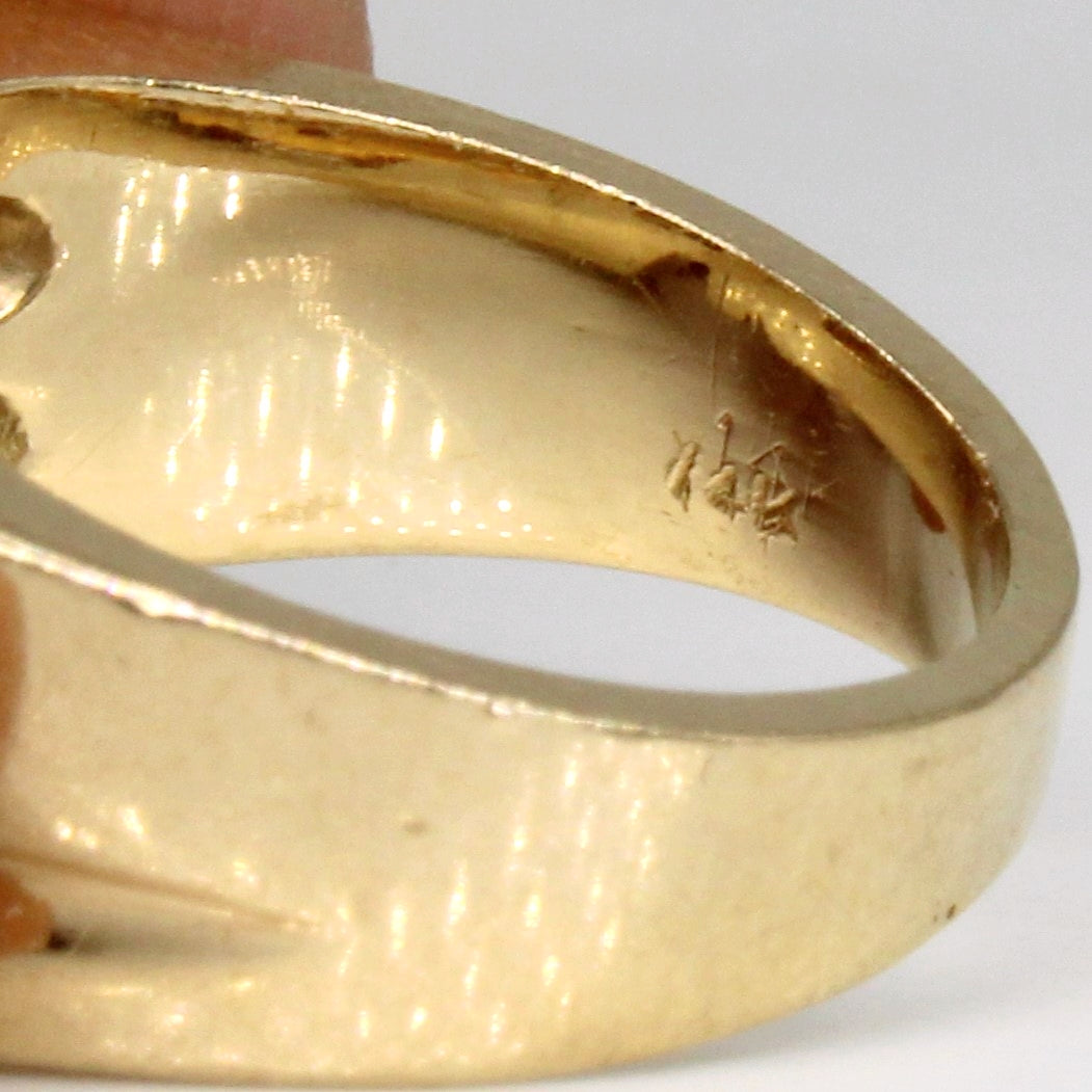 Diamond 'B.R.' Initial Ring | 0.33ctw | SZ 3 |