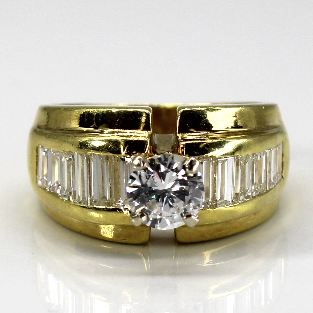 Solitaire with Accents Multi Diamond Engagement Ring | 1.90ctw SI2 H/I | SZ 7 |