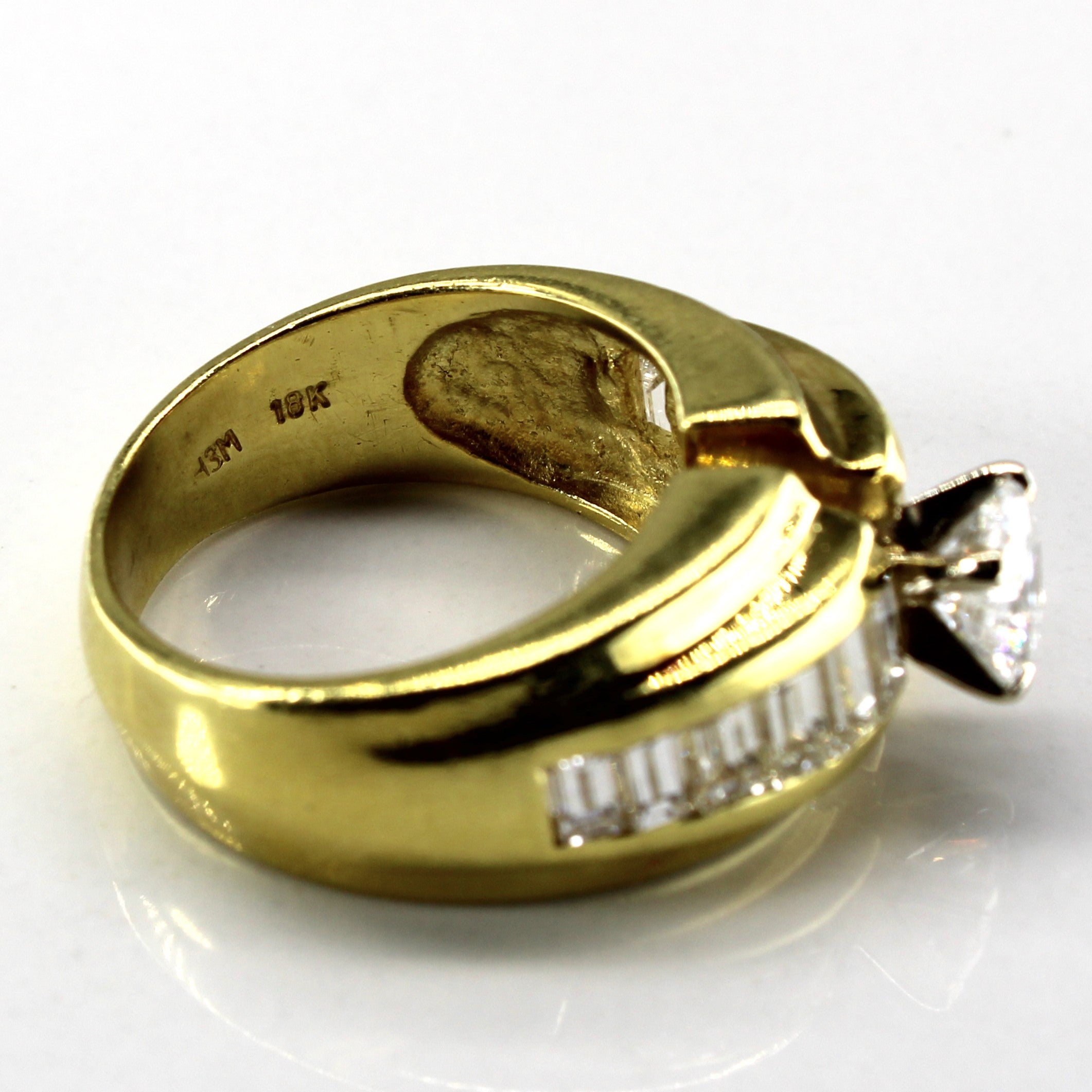 Solitaire with Accents Multi Diamond Engagement Ring | 1.90ctw SI2 H/I | SZ 7 |