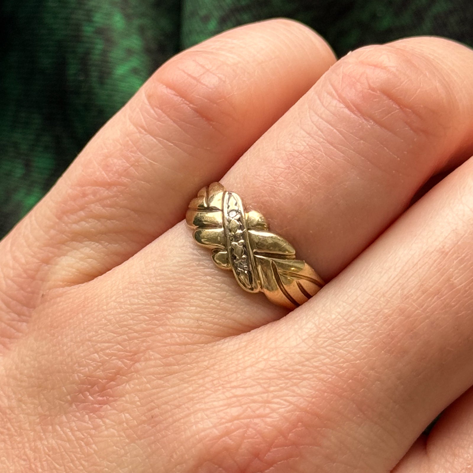 Diamond Textured Ring | 0.02ctw | SZ 6 |