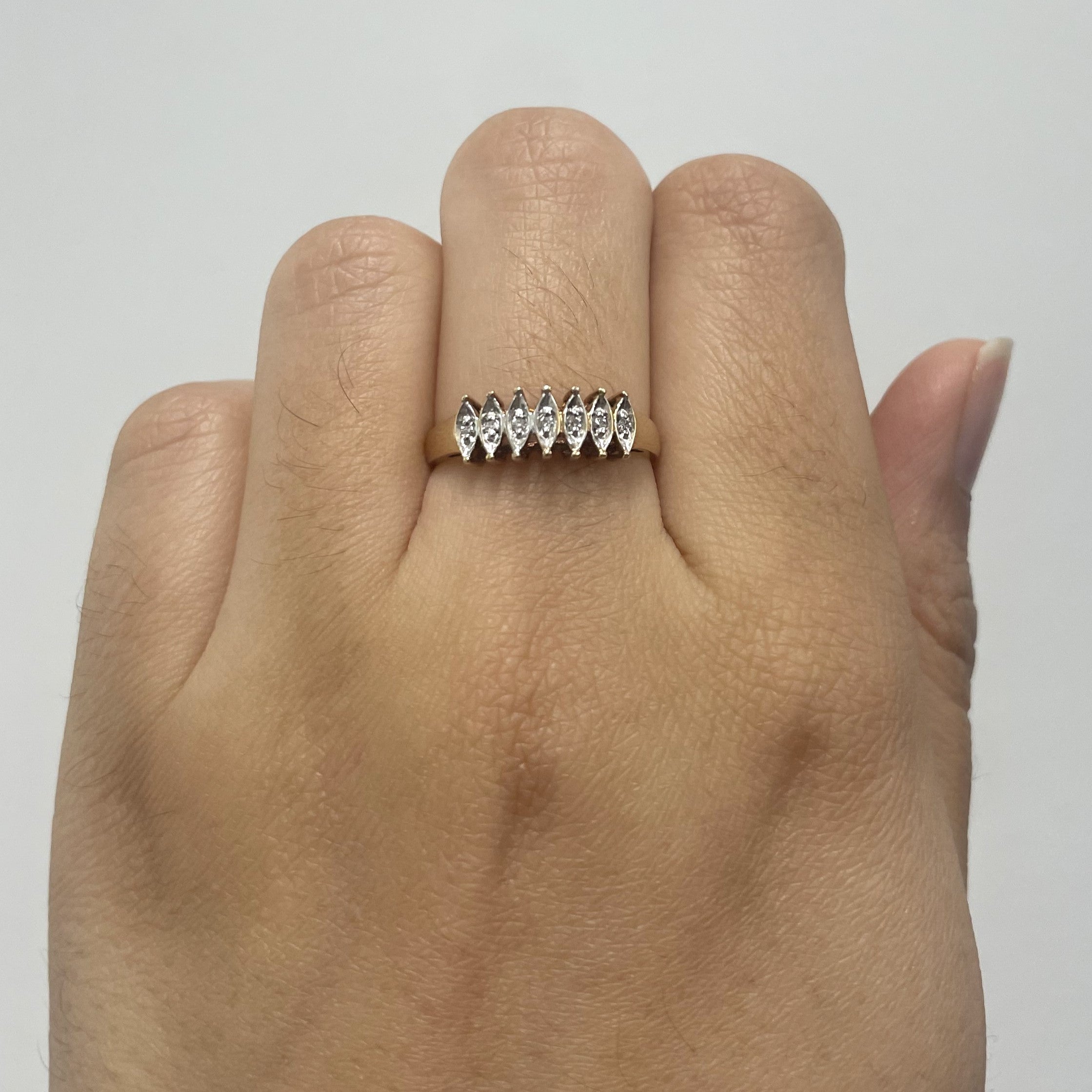 Bague en diamant texturé | 0,04 ct | Taille 7 |