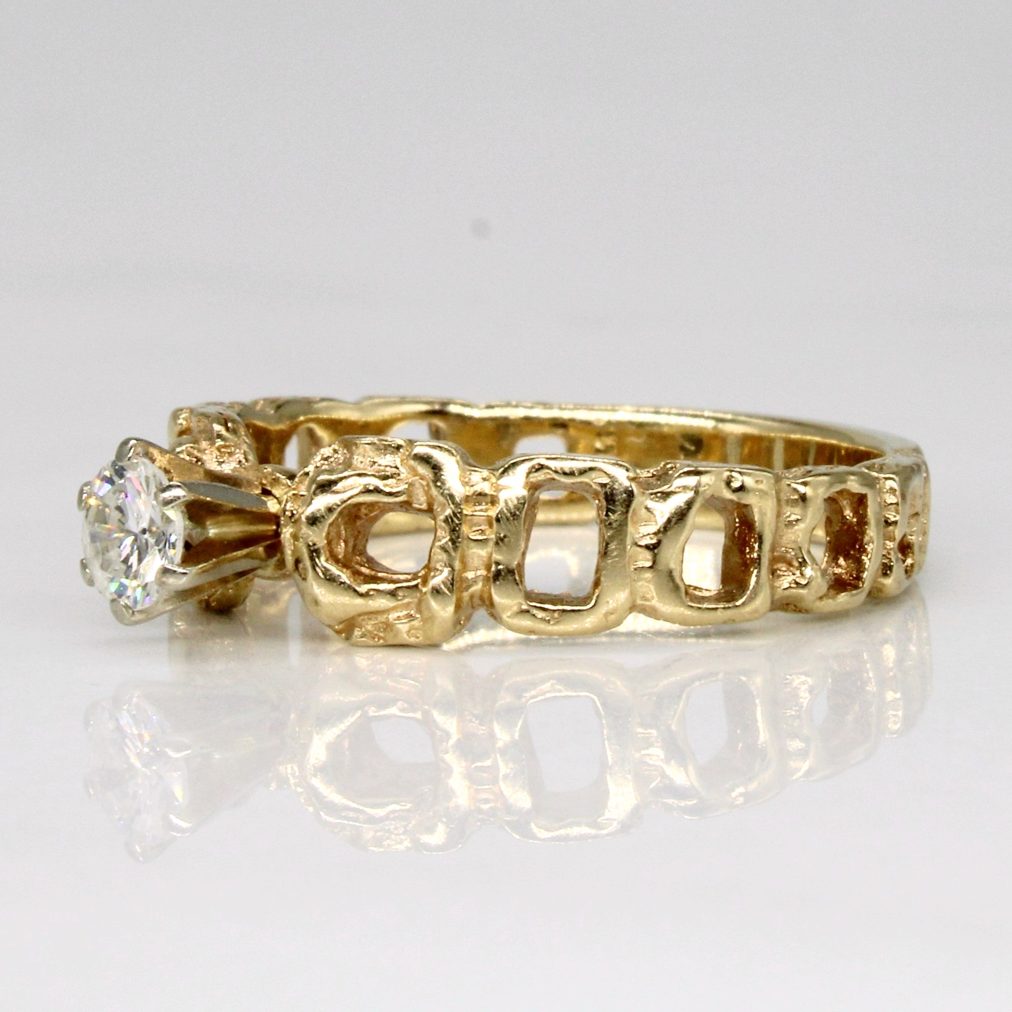 Cathedral Set Diamond Ring | 0.21ct | SZ 6.5 |