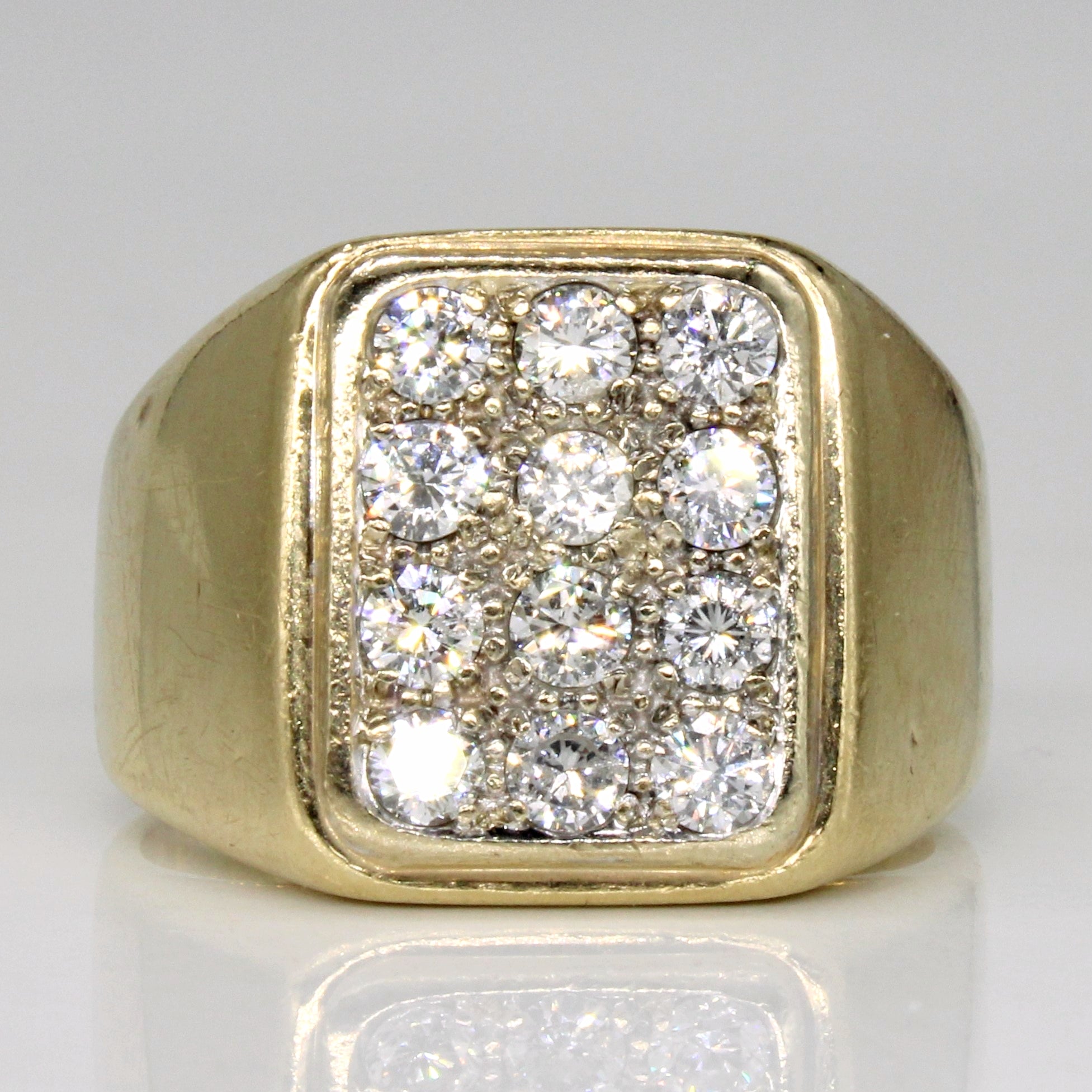 Pave Set Diamond Ring | 1.00ctw | SZ 9 |