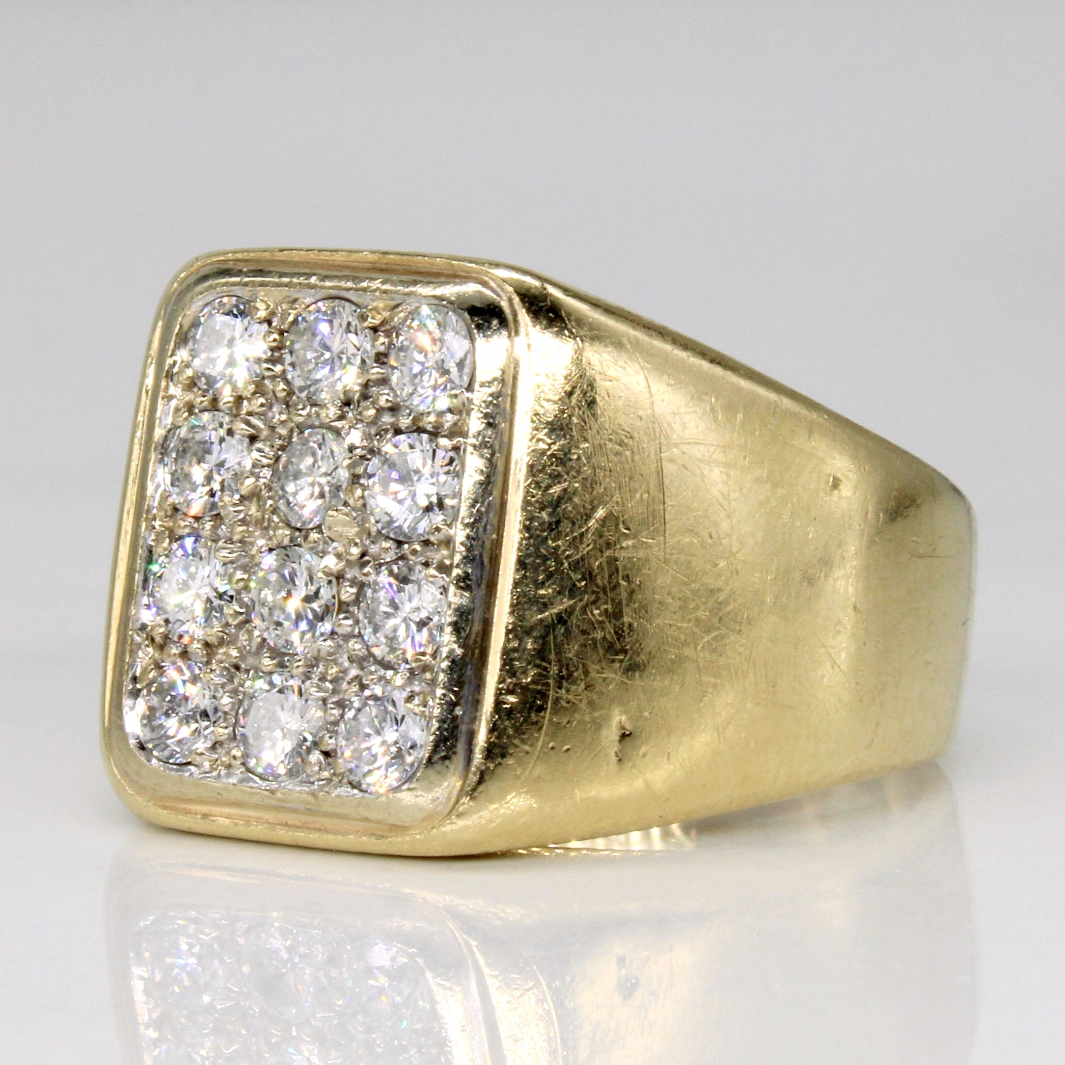 Pave Set Diamond Ring | 1.00ctw | SZ 9 |