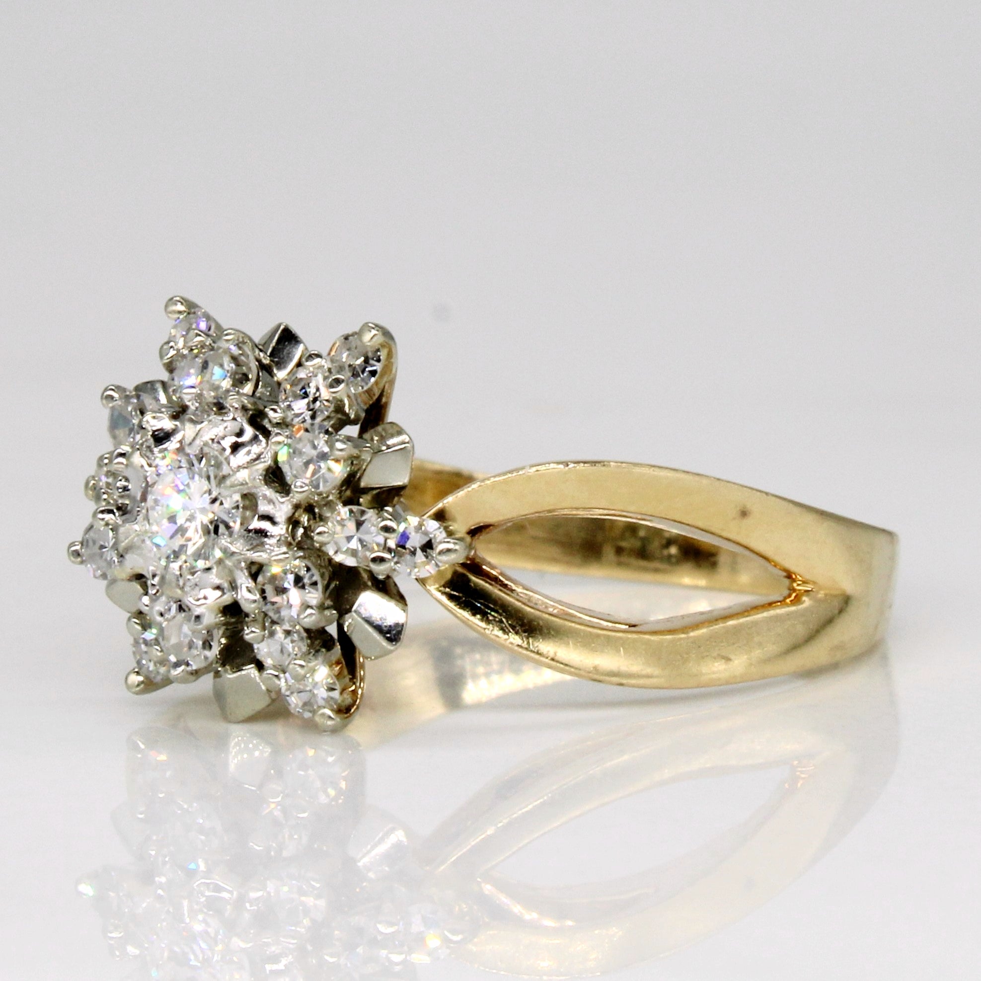 14k - 18k Diamond Cluster Ring | 0.36ctw | SZ 7.25 |