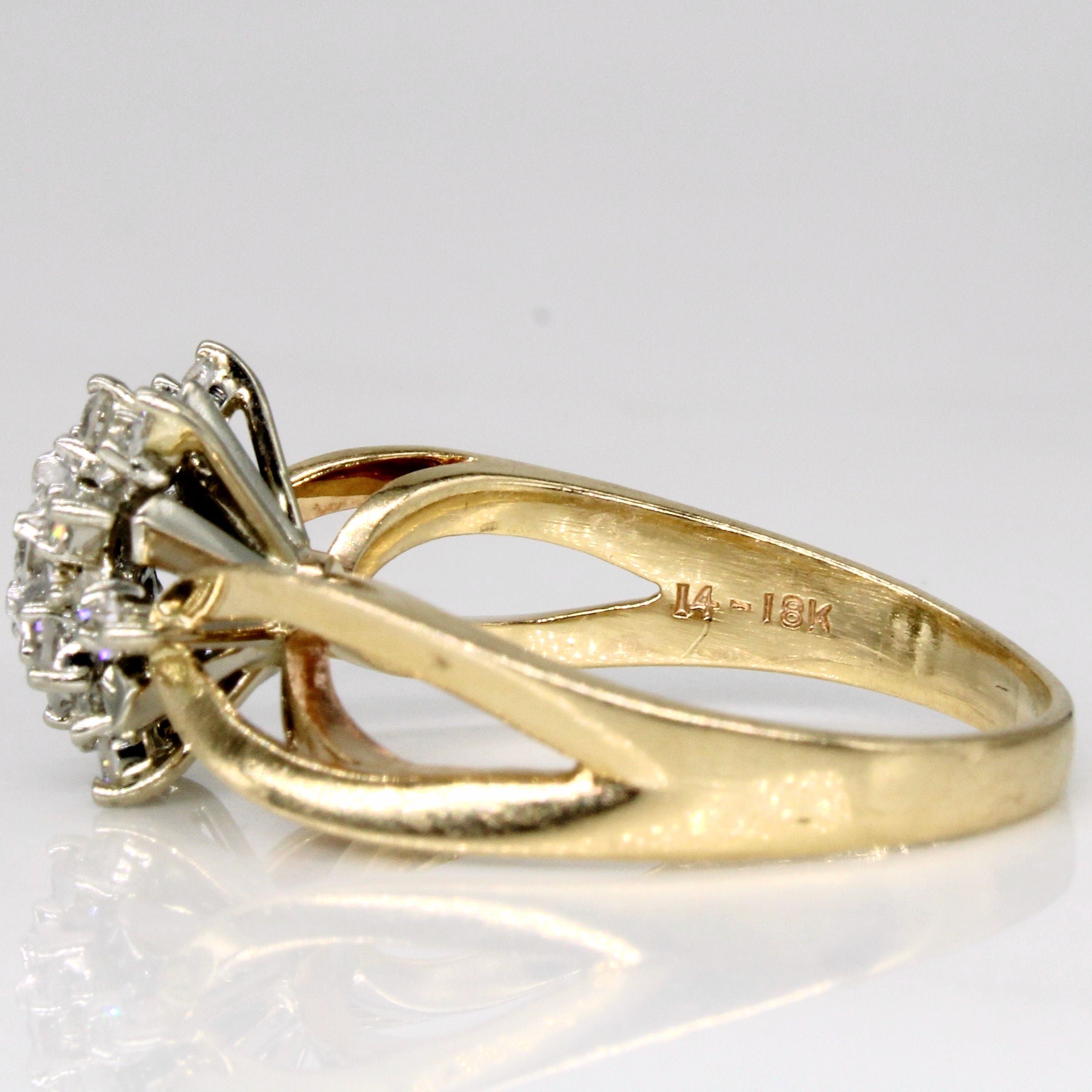 14k - 18k Diamond Cluster Ring | 0.36ctw | SZ 7.25 |