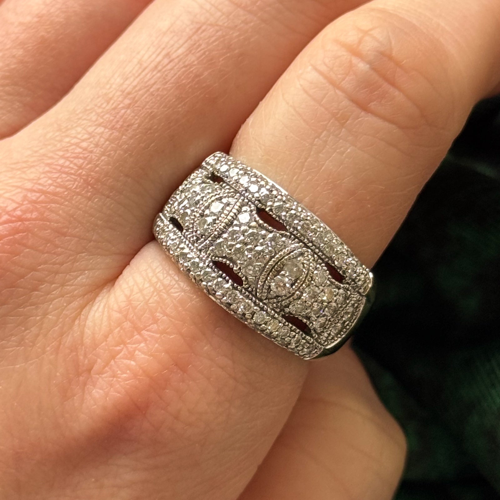Diamond Cocktail Ring | 1.28ctw | SZ 10.25 |